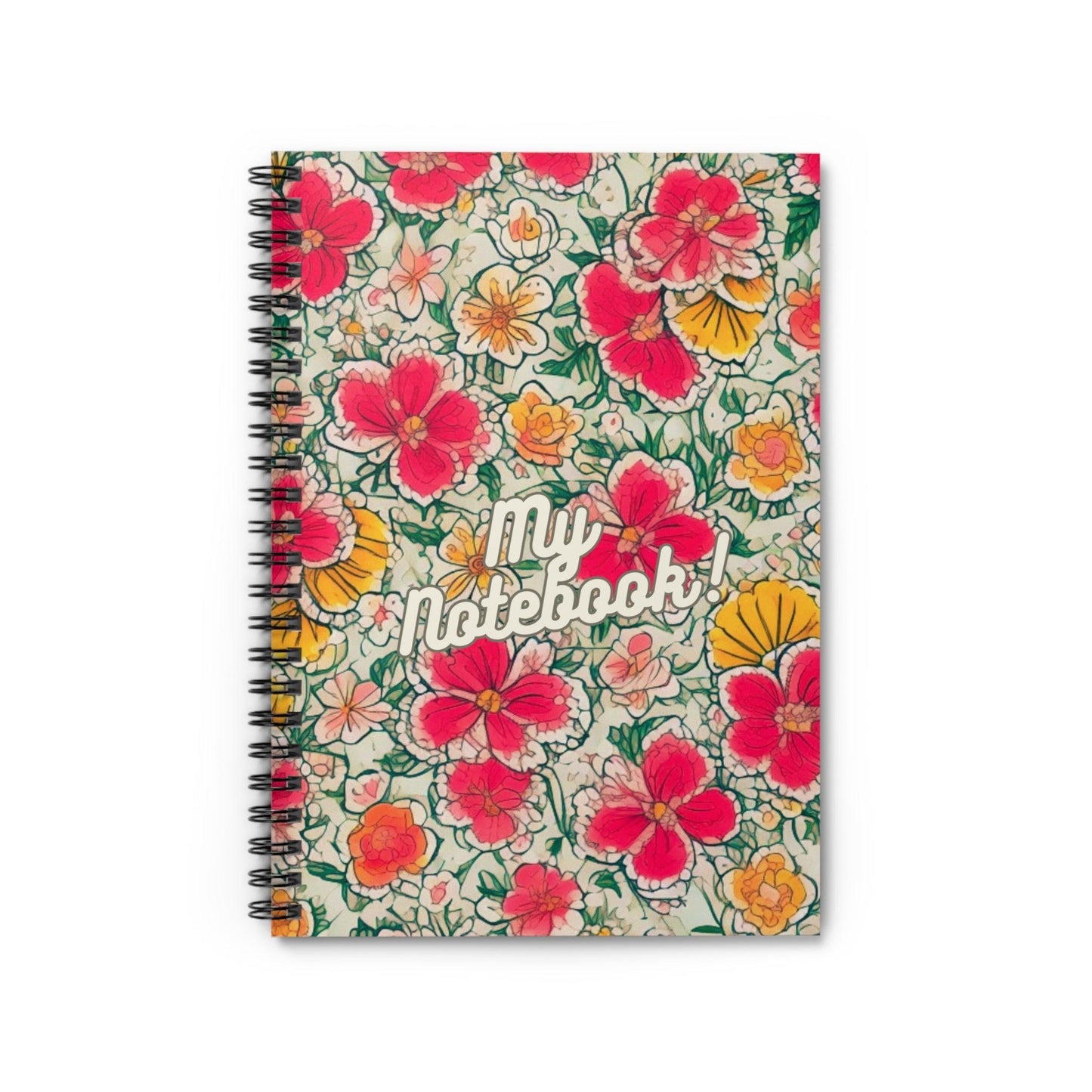 Floral Spiral Notebook for gift, writing, planning or school