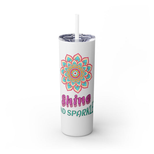 Skinny Tumbler with Straw, 20oz - Cosmic Creations by Karen