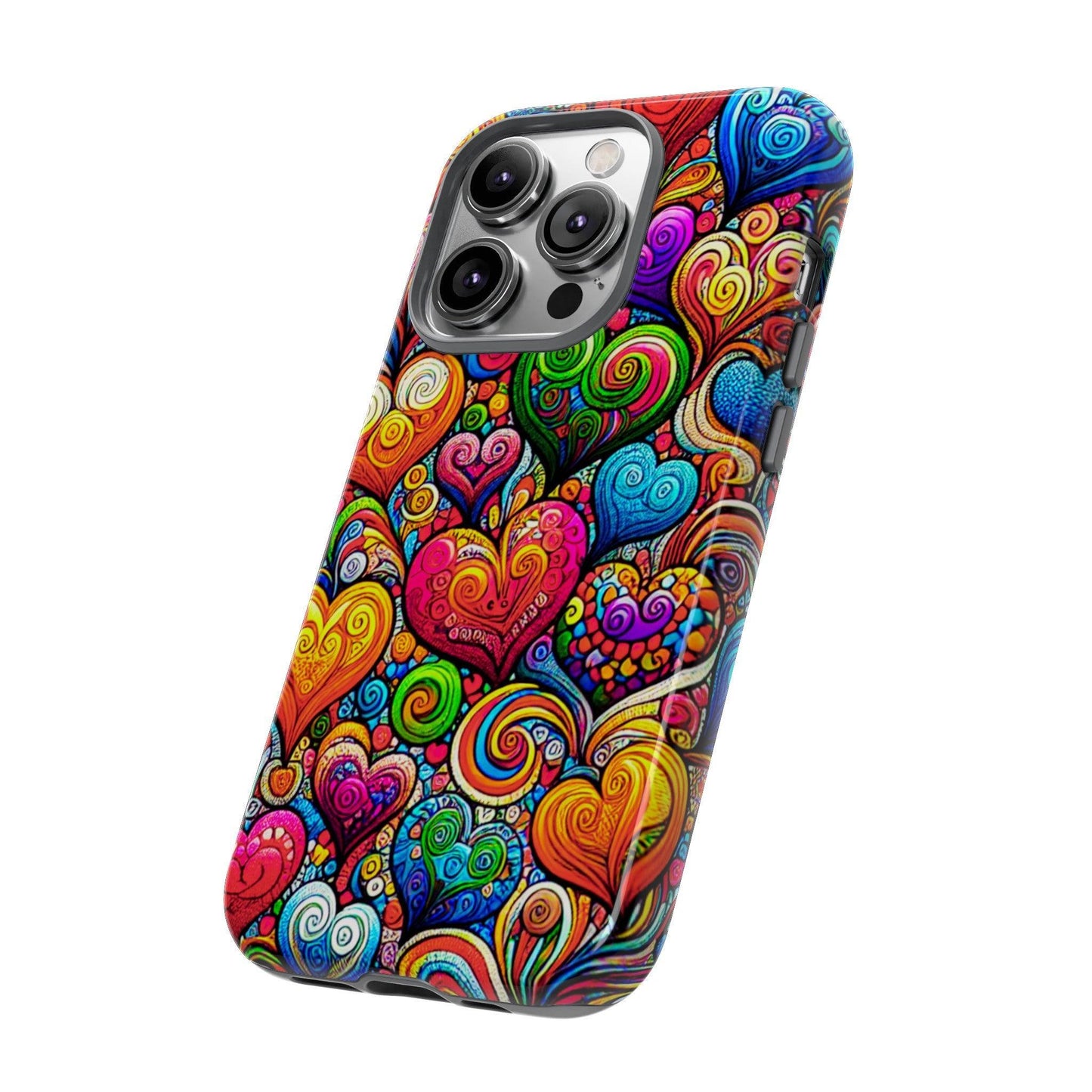 Tough Phone Case :" Eclectic Elegance Phone Case Collection" ( Hearts patterns)