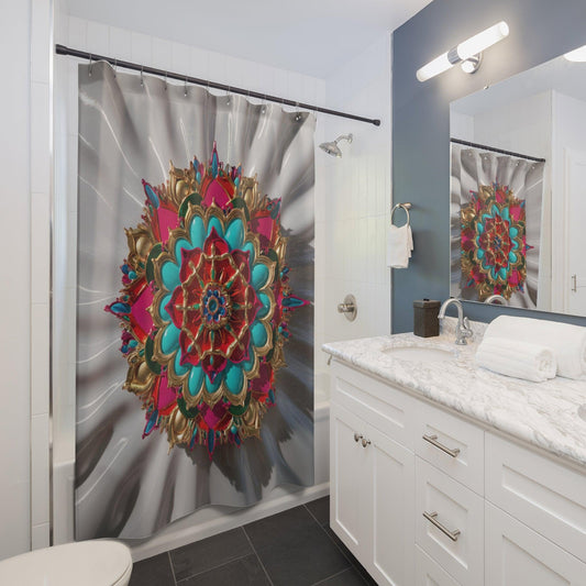 Elegant Shower Curtains Collection ( Mandala 3D) - Cosmic Creations by Karen