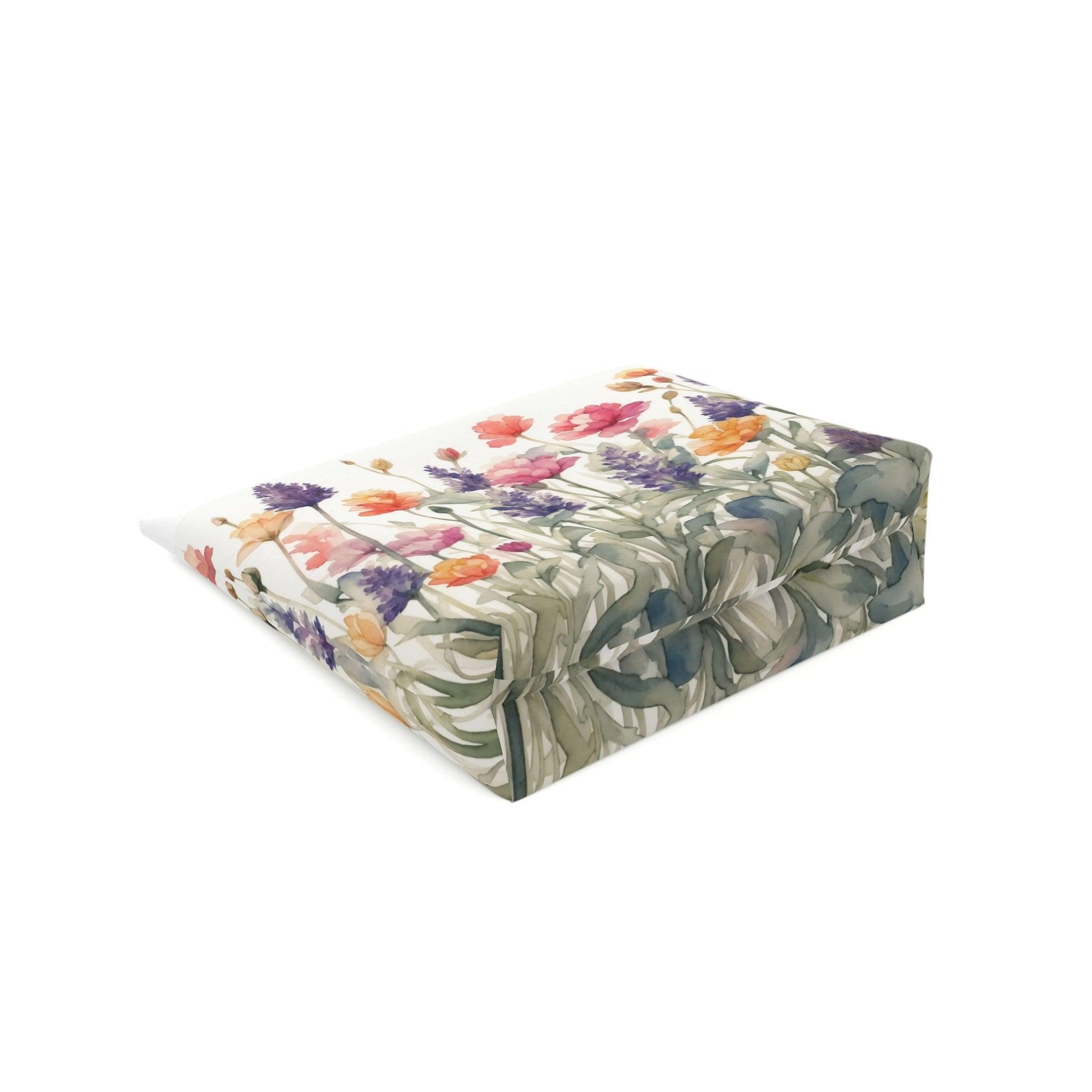 Colorful Floral Cotton Cosmetic Bag Vibrant and Stylish Makeup Bag, Perfect for Personal Use & Gifts - Cosmic Creations by Karen