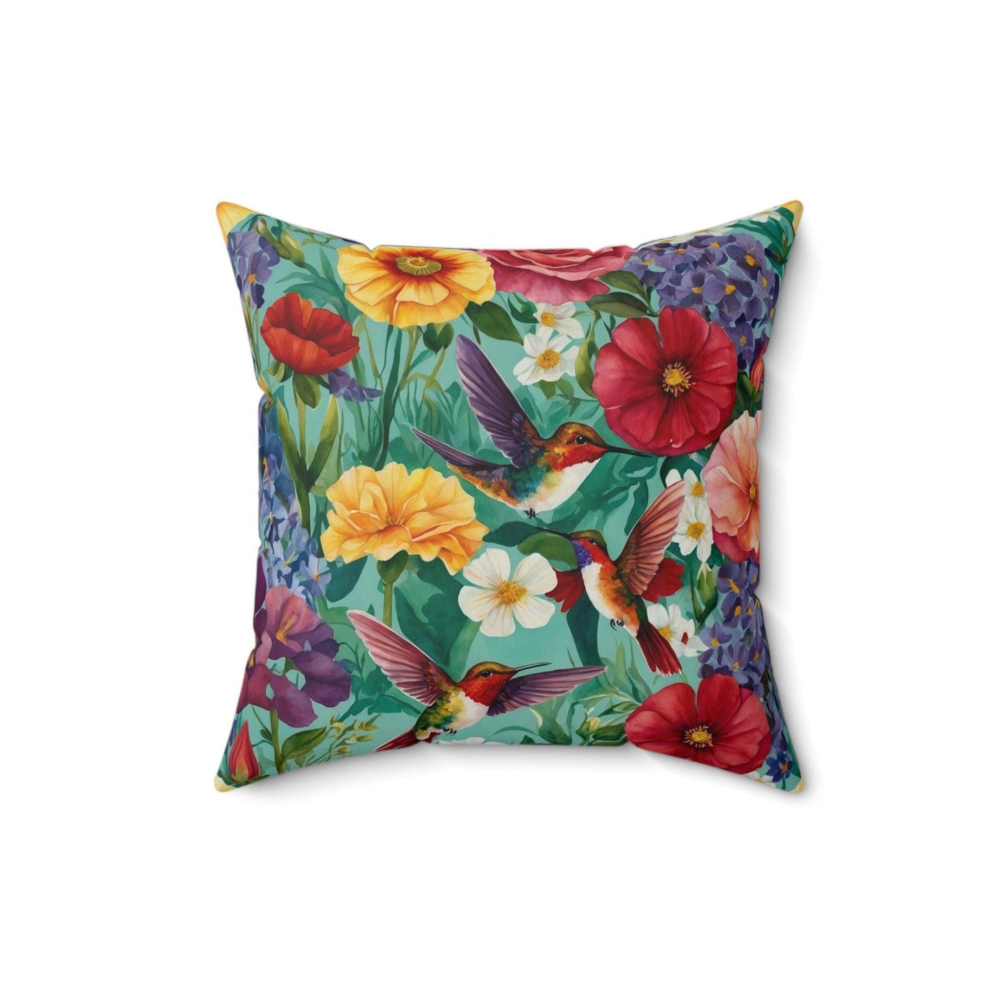 Floral and Hummingbird  Harmony Cushion