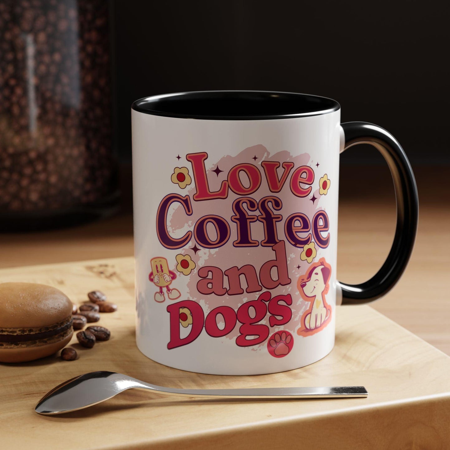 Love, coffee and dogs Mug (11, 15oz) - Cosmic Creations by Karen