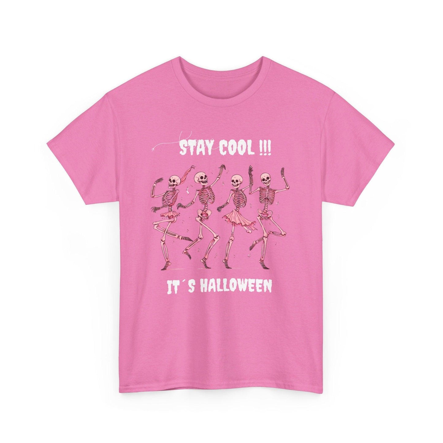 Unisex Heavy Cotton Tee - "Stay Cool, It's Halloween"