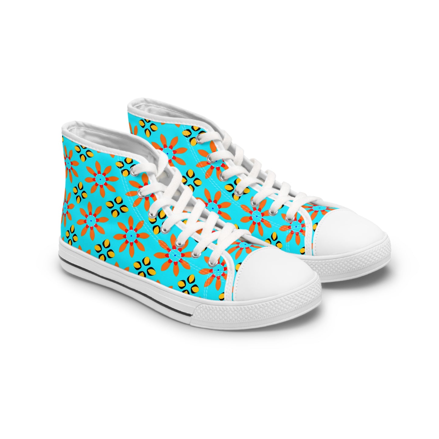 Awesome Floral Design High Top Sneakers