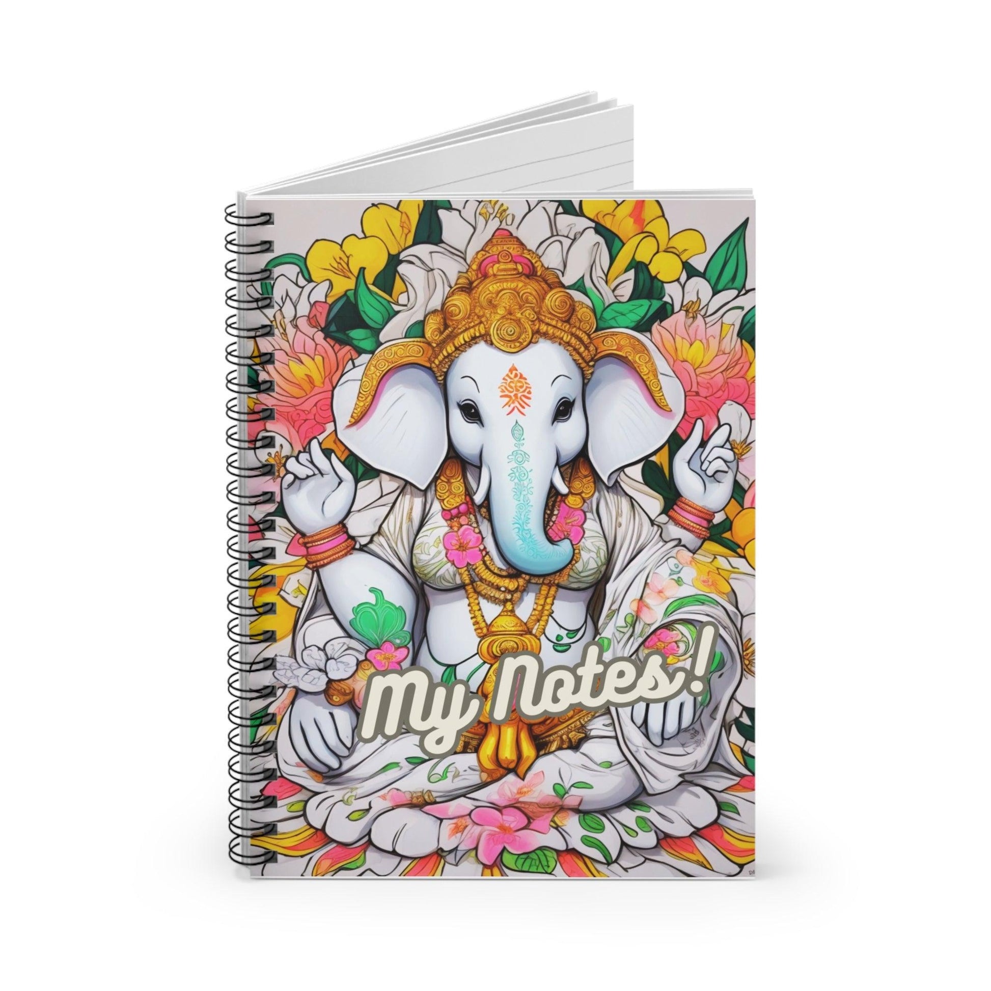 Ganesha's Wisdom - Spiral Notebook a perfect gift and an incredible companion in everiday life - Cosmic Creations by Karen