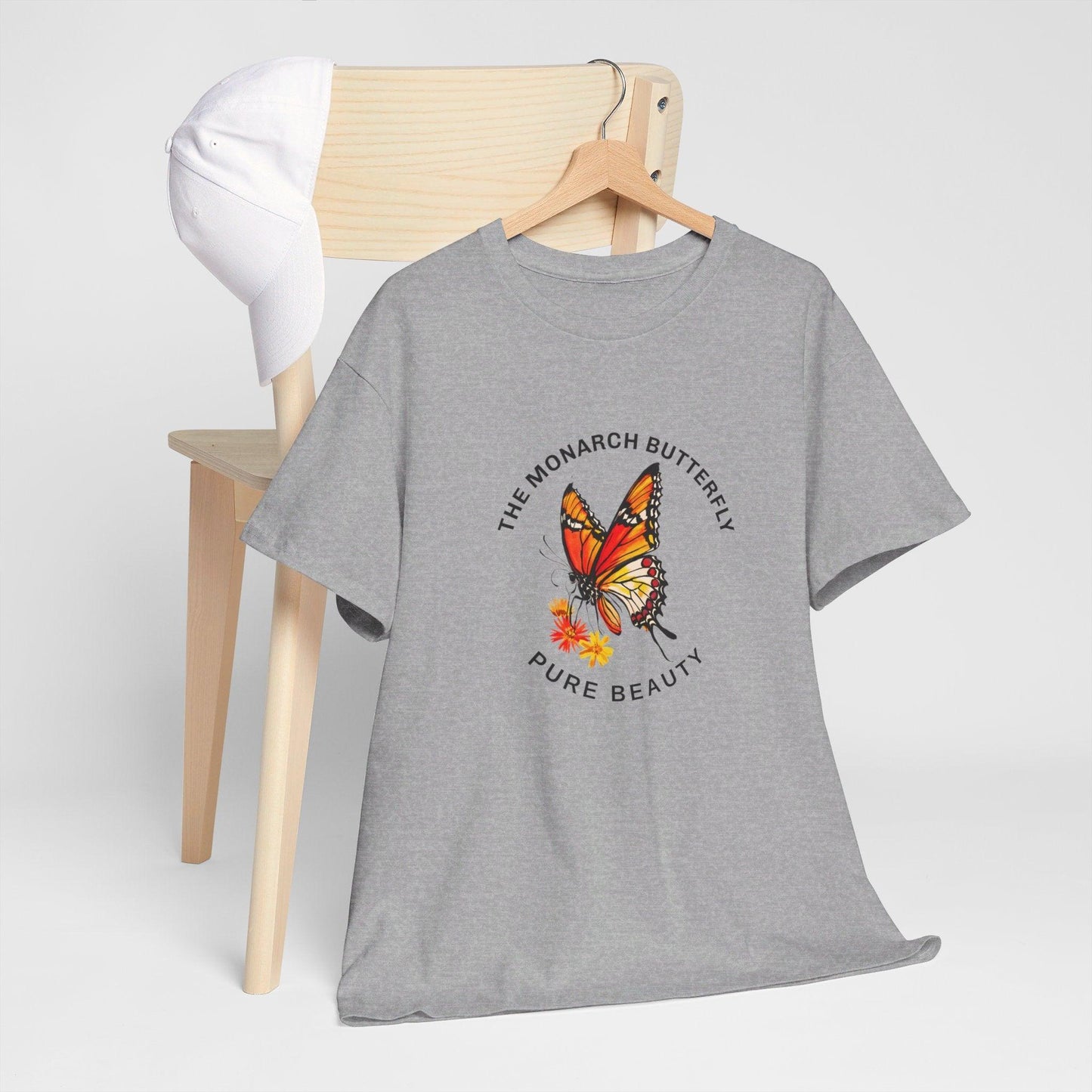 Camiseta unisex de algodón pesado: "La colección Mariposa Monarca"