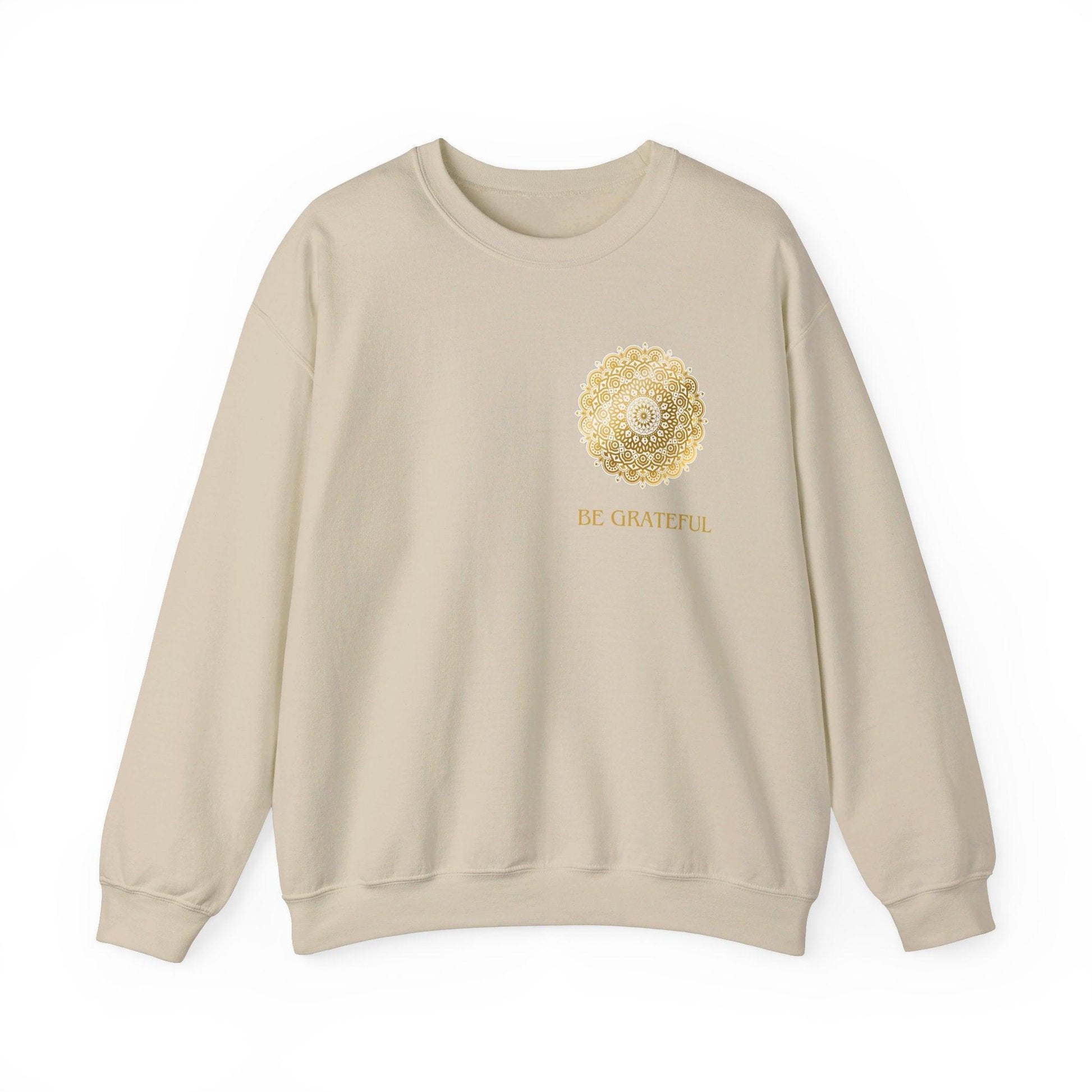 Enoy the present moment and Be Gfrateful Unisex Heavy Blend™ Crewneck Sweatshirt - Cosmic Creations by Karen