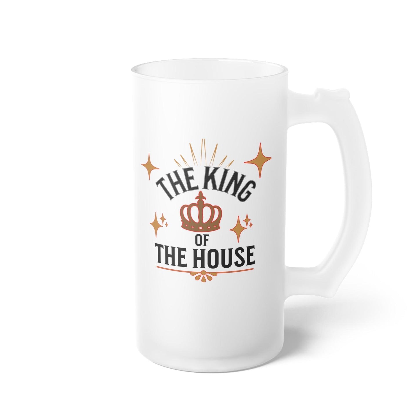 Frosted King's Beer Mug :  " Dad, The King of the House Collection"