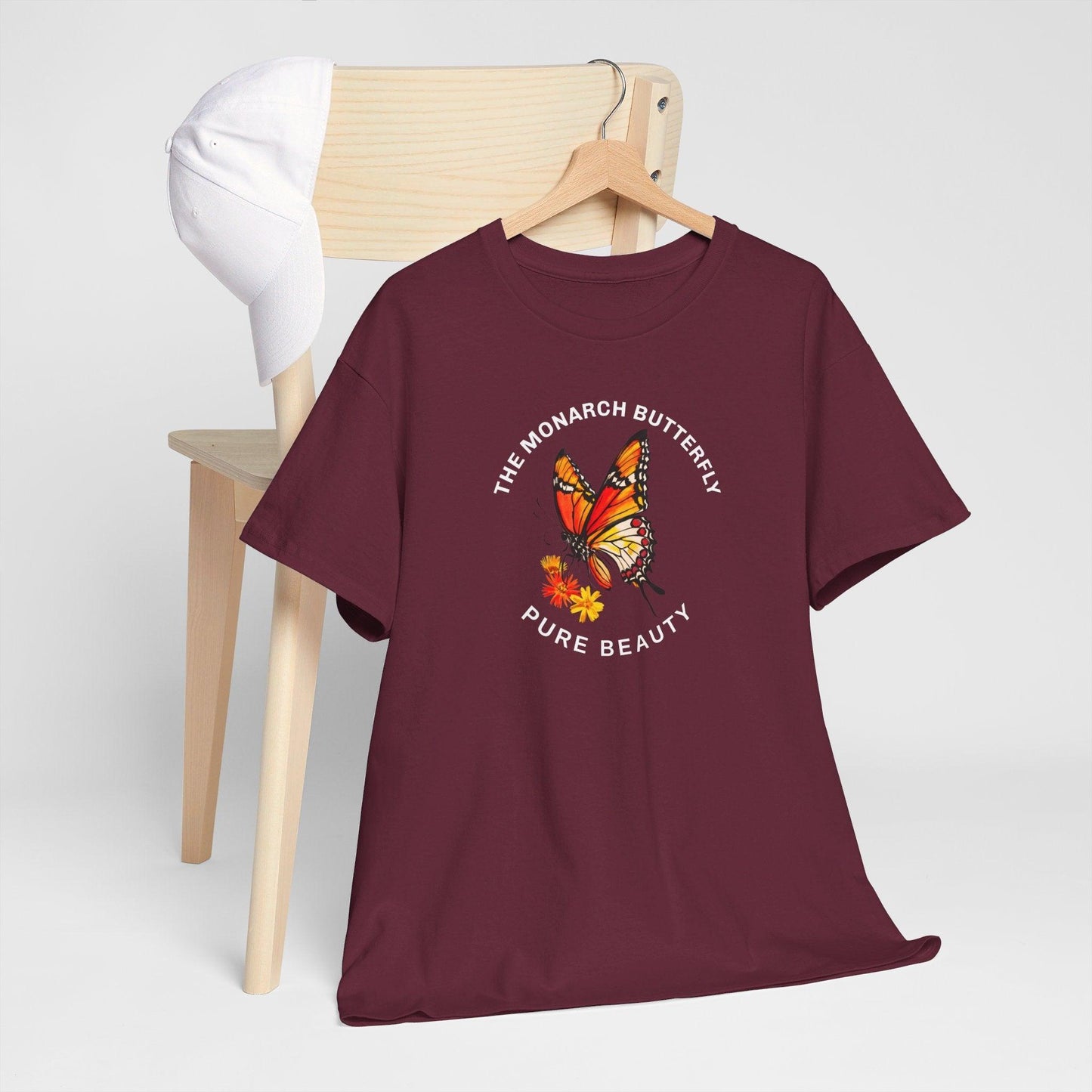 Camiseta unisex de algodón pesado: "La colección Mariposa Monarca"