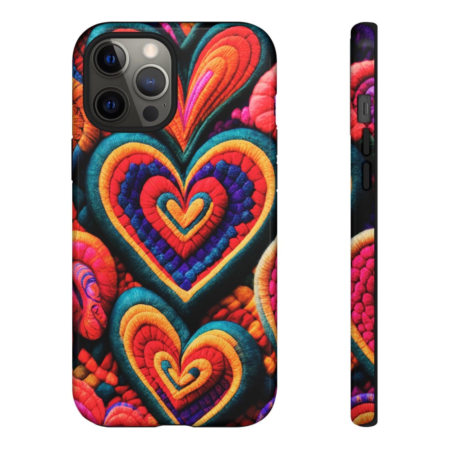 Tough Phone Case :" Eclectic Elegance Phone Case Collection" ( Hearts patterns)