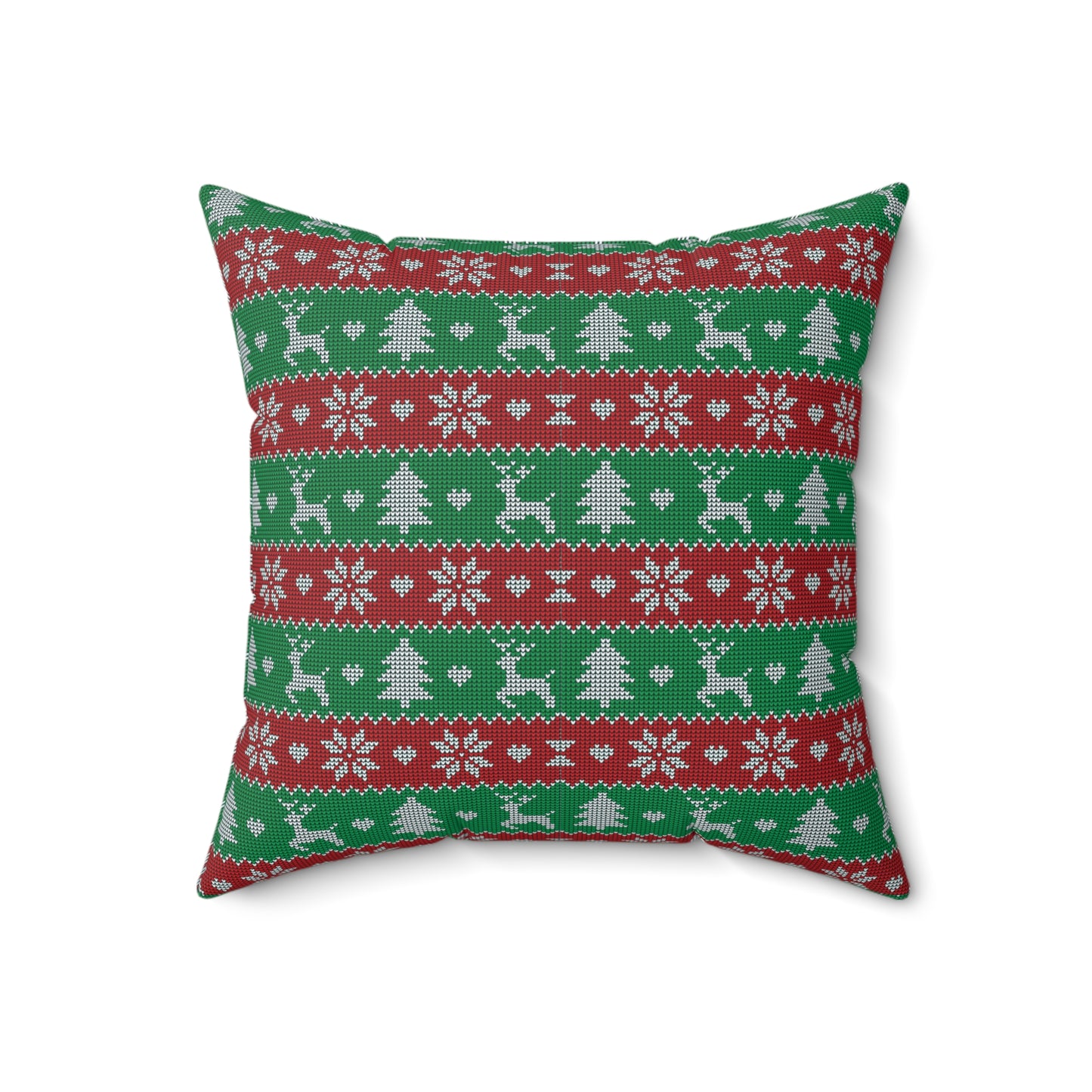 Christmas Knitted Style  Design Square Pillow