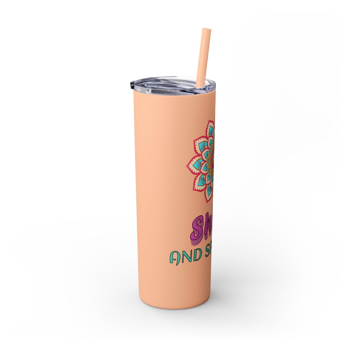 Skinny Tumbler with Straw, 20oz - Cosmic Creations by Karen