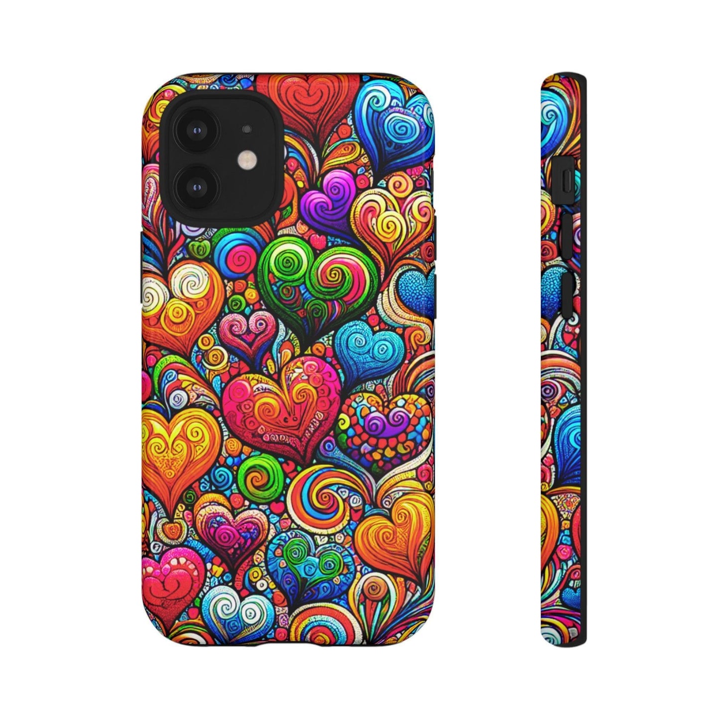 Tough Phone Case :" Eclectic Elegance Phone Case Collection" ( Hearts patterns)