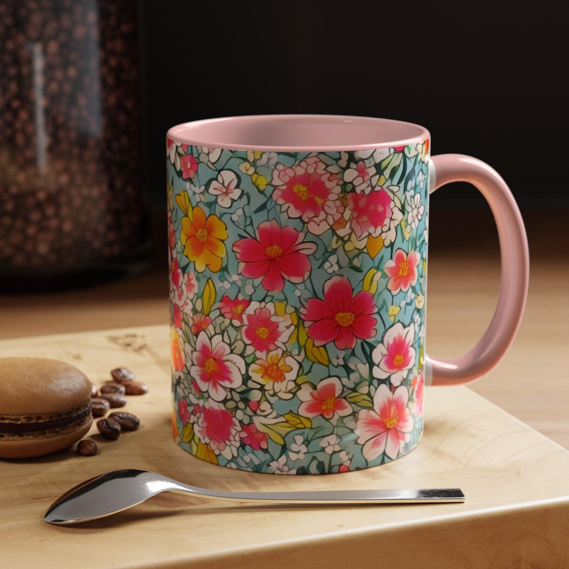 Coffee Mug with stunning floral motifs, the perfect gift for any occasion or celebration for friends, family, and colleagues. - Cosmic Creations by Karen