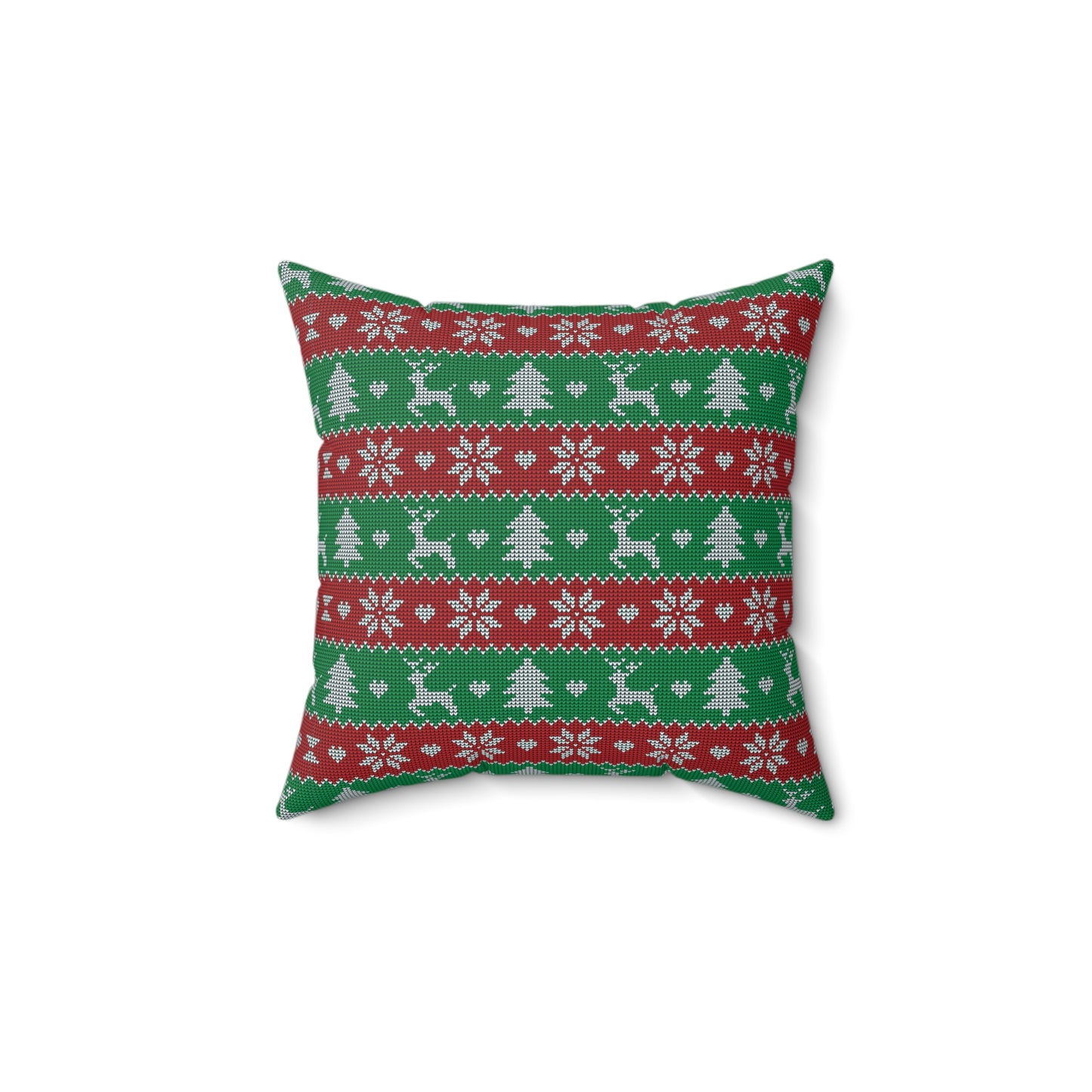 Christmas Knitted Style  Design Square Pillow