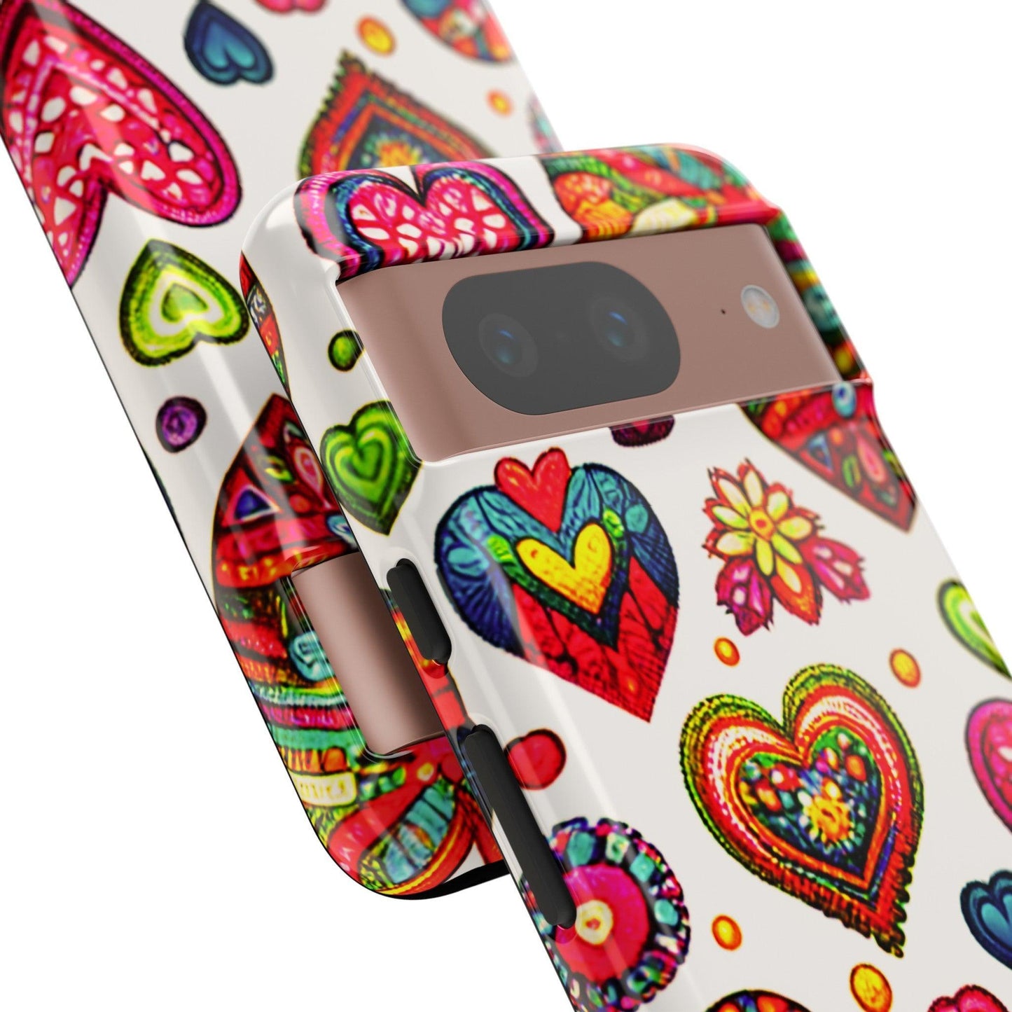 Tough Phone Case :" Eclectic Elegance Phone Case Collection" ( Hearts patterns)