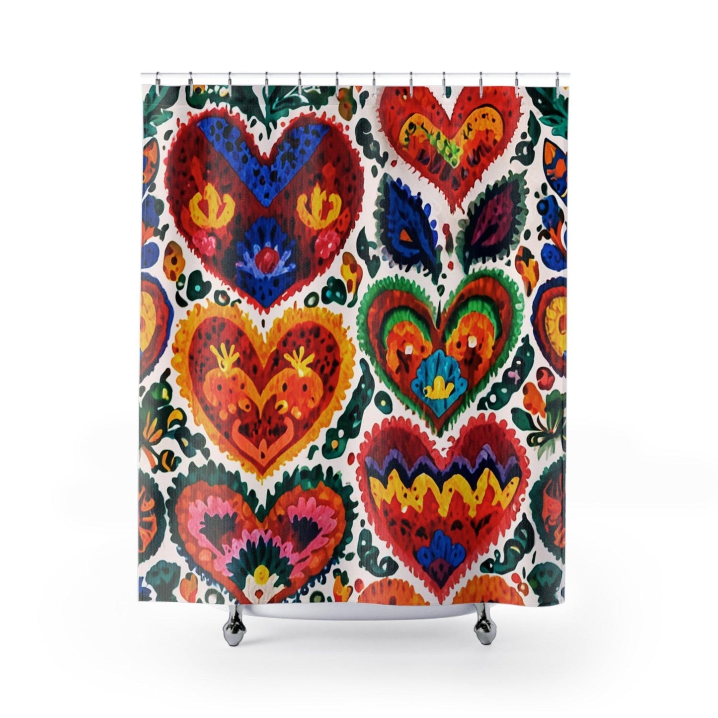 Elegant Shower Curtains Collection ( Hearts) - Cosmic Creations by Karen