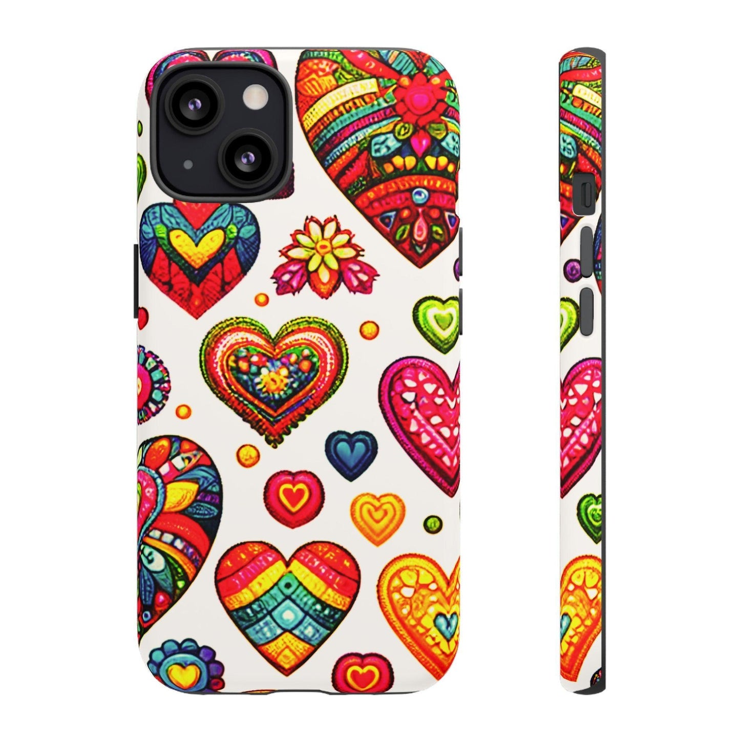 Tough Phone Case :" Eclectic Elegance Phone Case Collection" ( Hearts patterns)