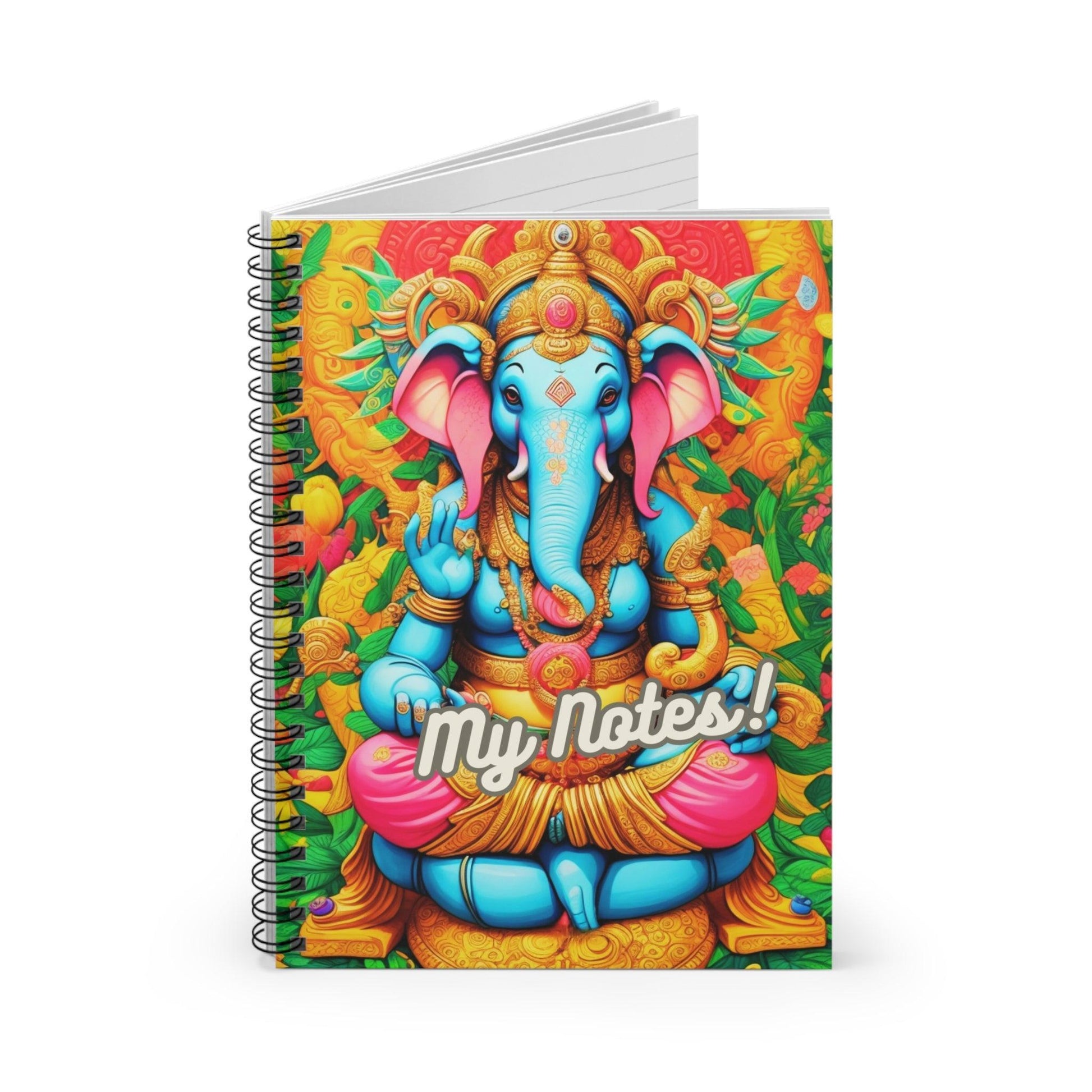 Ganesha's Wisdom - Spiral Notebook a perfect gift and an incredible companion in everiday life - Cosmic Creations by Karen