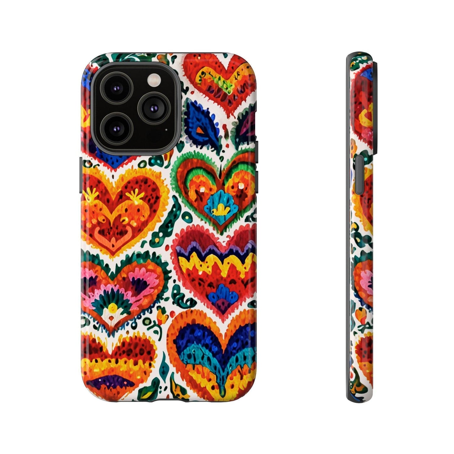 Tough Phone Case :" Eclectic Elegance Phone Case Collection" ( Hearts patterns)