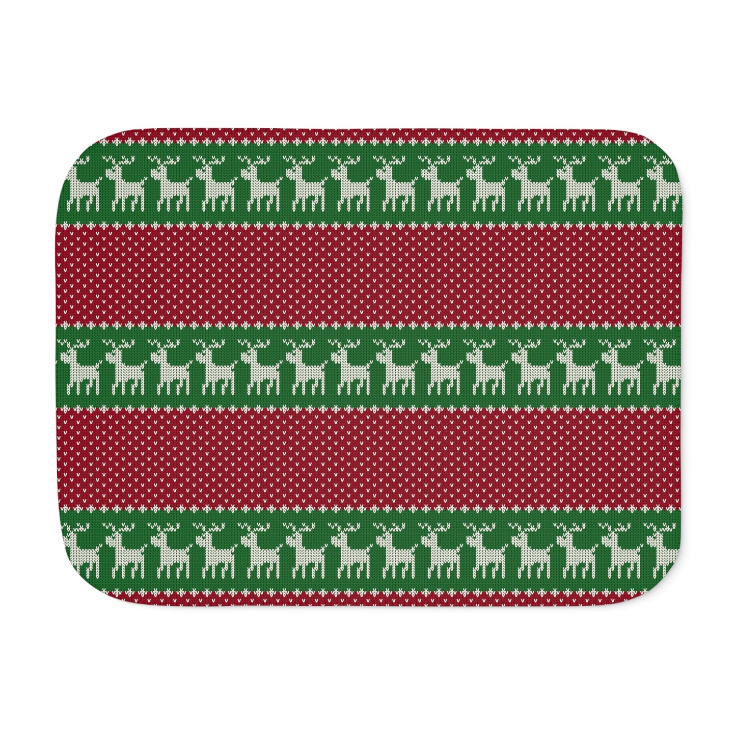 Christmas Reindeer Design Sherpa Blanket