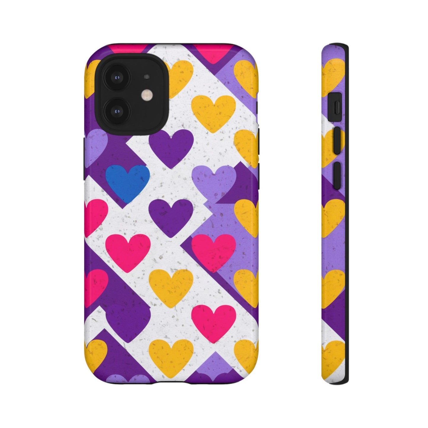 Tough Phone Case :" Eclectic Elegance Phone Case Collection" ( Hearts patterns)