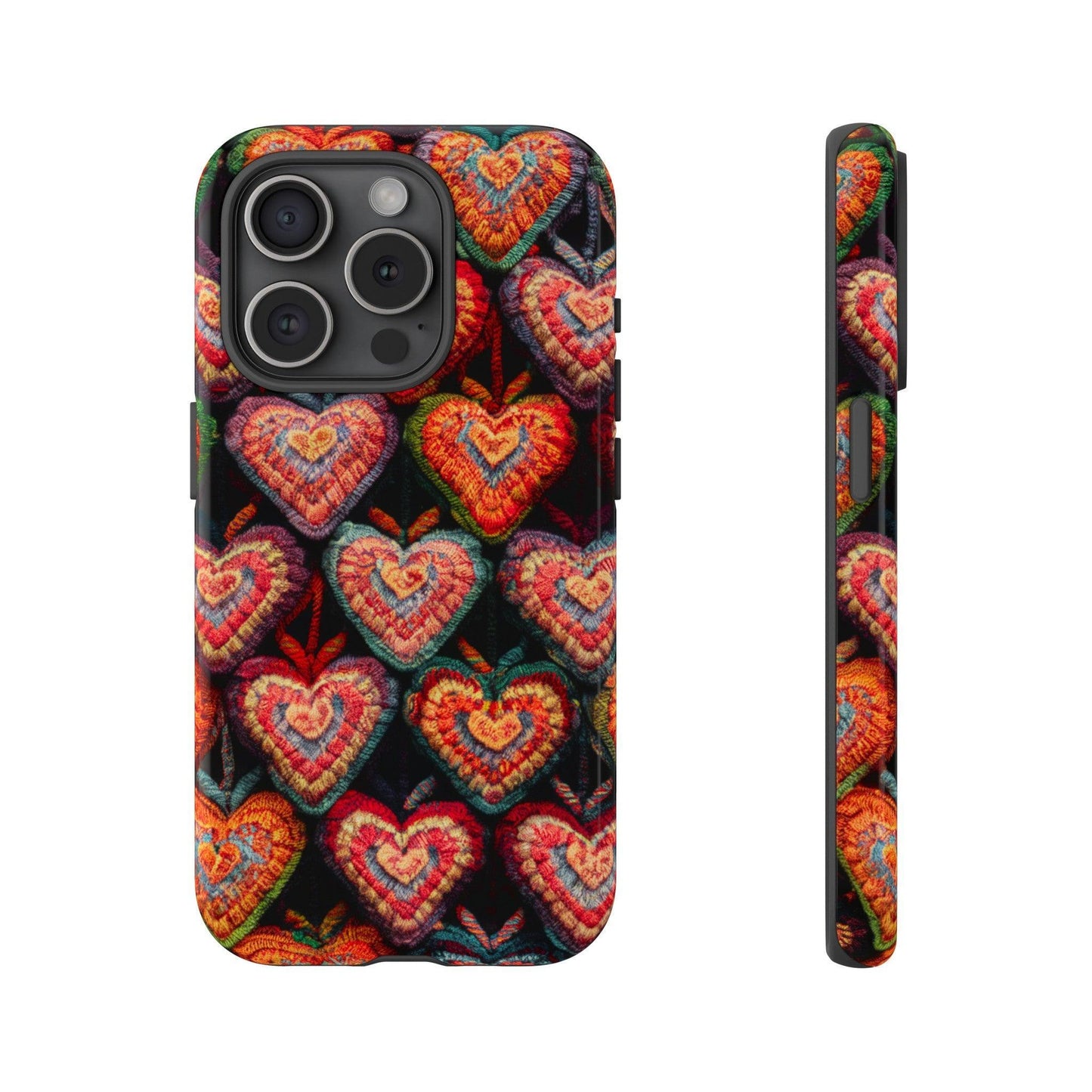 Tough Phone Case :" Eclectic Elegance Phone Case Collection" ( Hearts patterns)