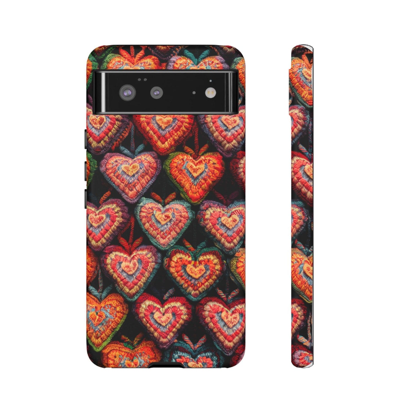 Tough Phone Case :" Eclectic Elegance Phone Case Collection" ( Hearts patterns)