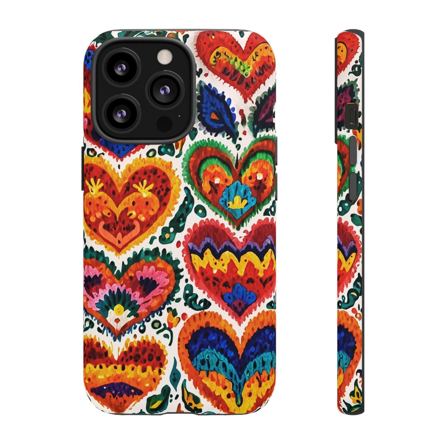 Tough Phone Case :" Eclectic Elegance Phone Case Collection" ( Hearts patterns)