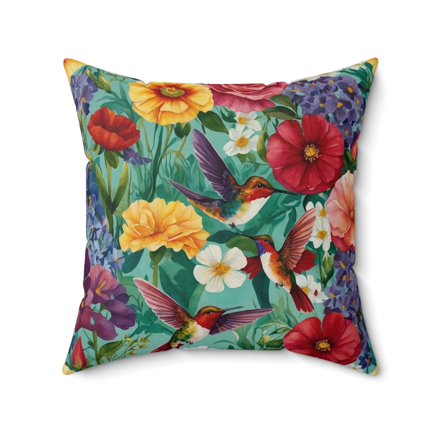 Floral and Hummingbird  Harmony Cushion