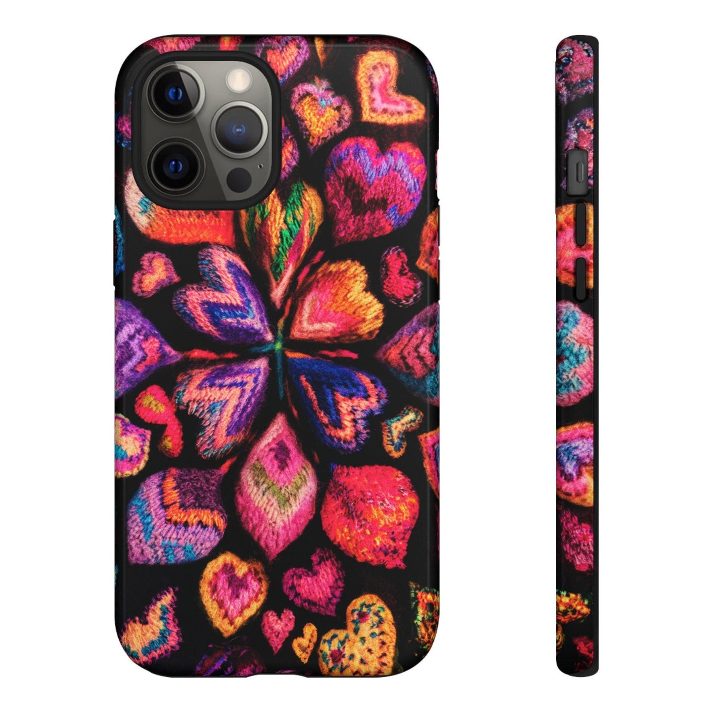 Tough Phone Case :" Eclectic Elegance Phone Case Collection" ( Hearts patterns)