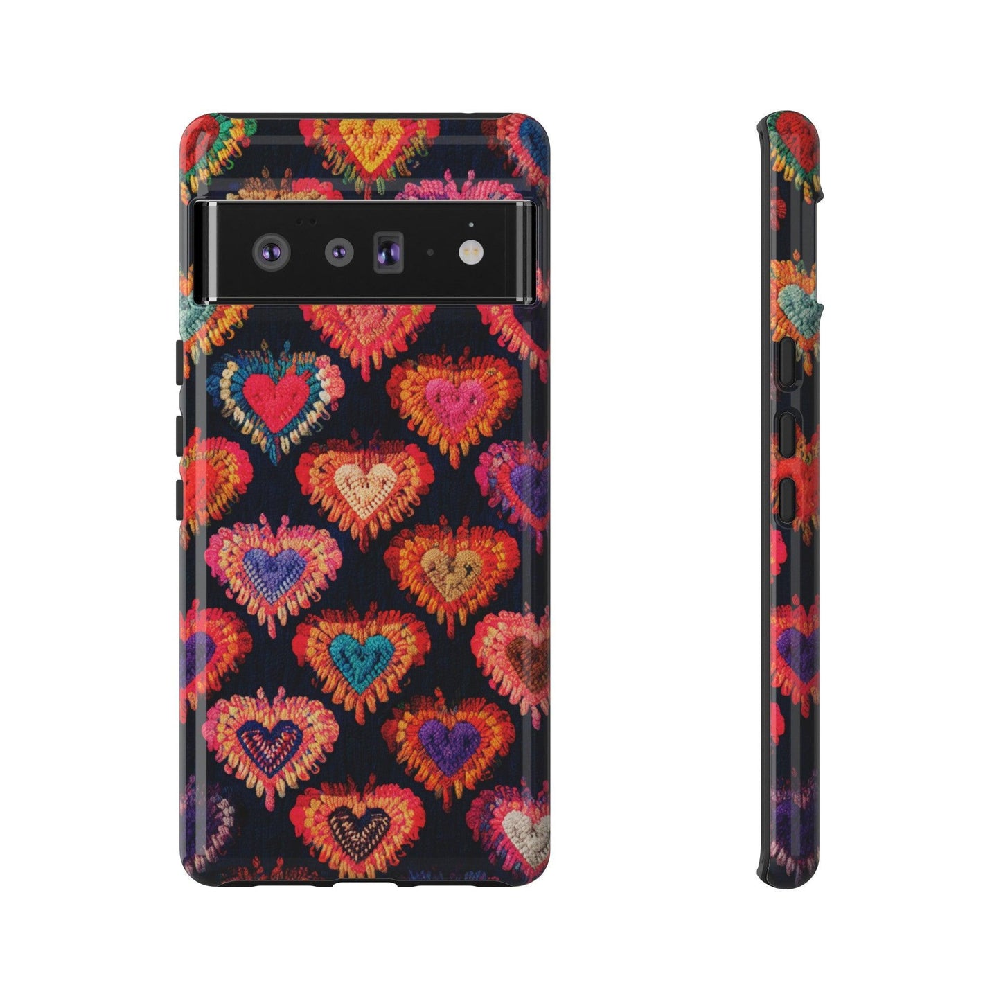 Tough Phone Case :" Eclectic Elegance Phone Case Collection" ( Hearts patterns)