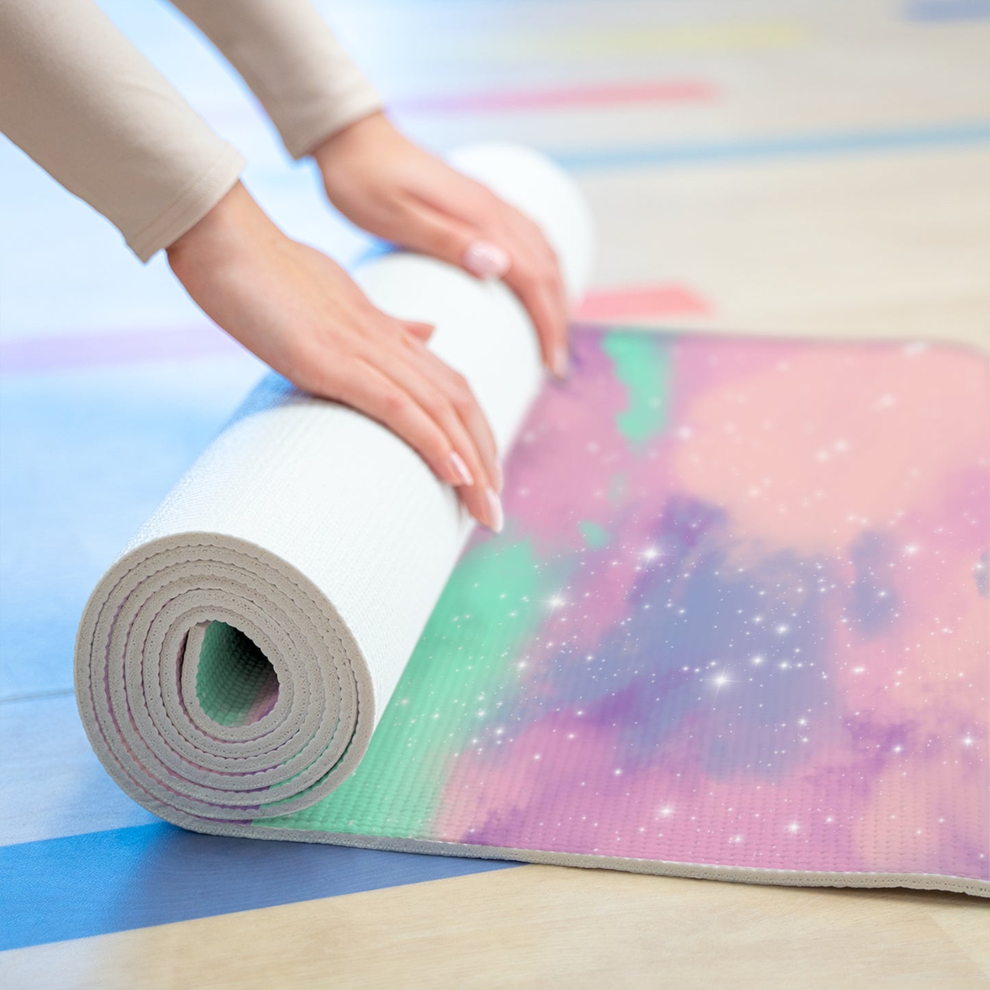 Abstract Colorful Design Foam Yoga Mat