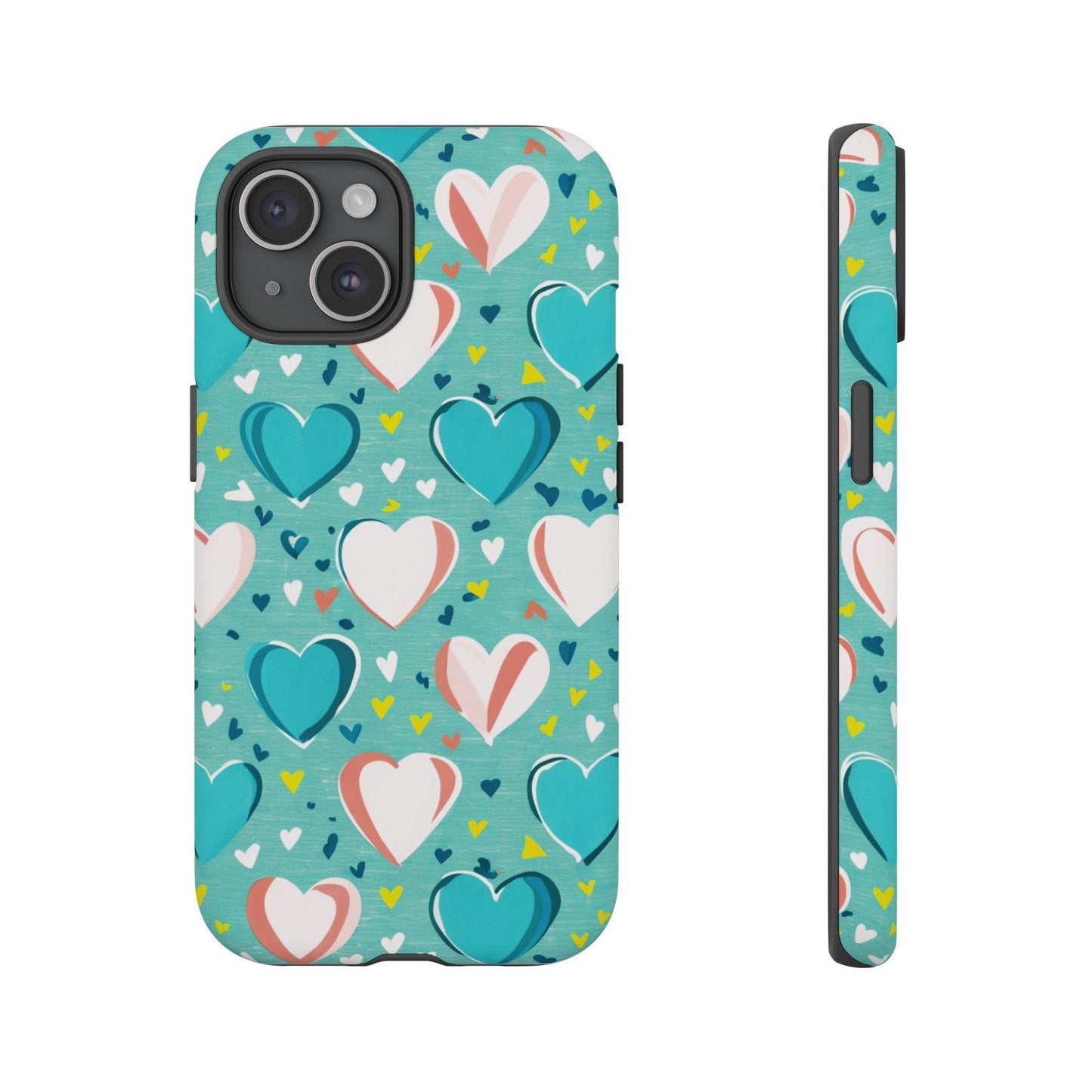 Tough Phone Case :" Eclectic Elegance Phone Case Collection" ( Hearts patterns)