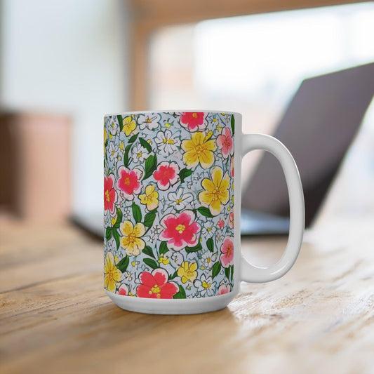 Mug with stunning floral and butterfly motifs, the perfect gift for any occasion or celebration for friends, family, and colleagues. - Cosmic Creations by Karen