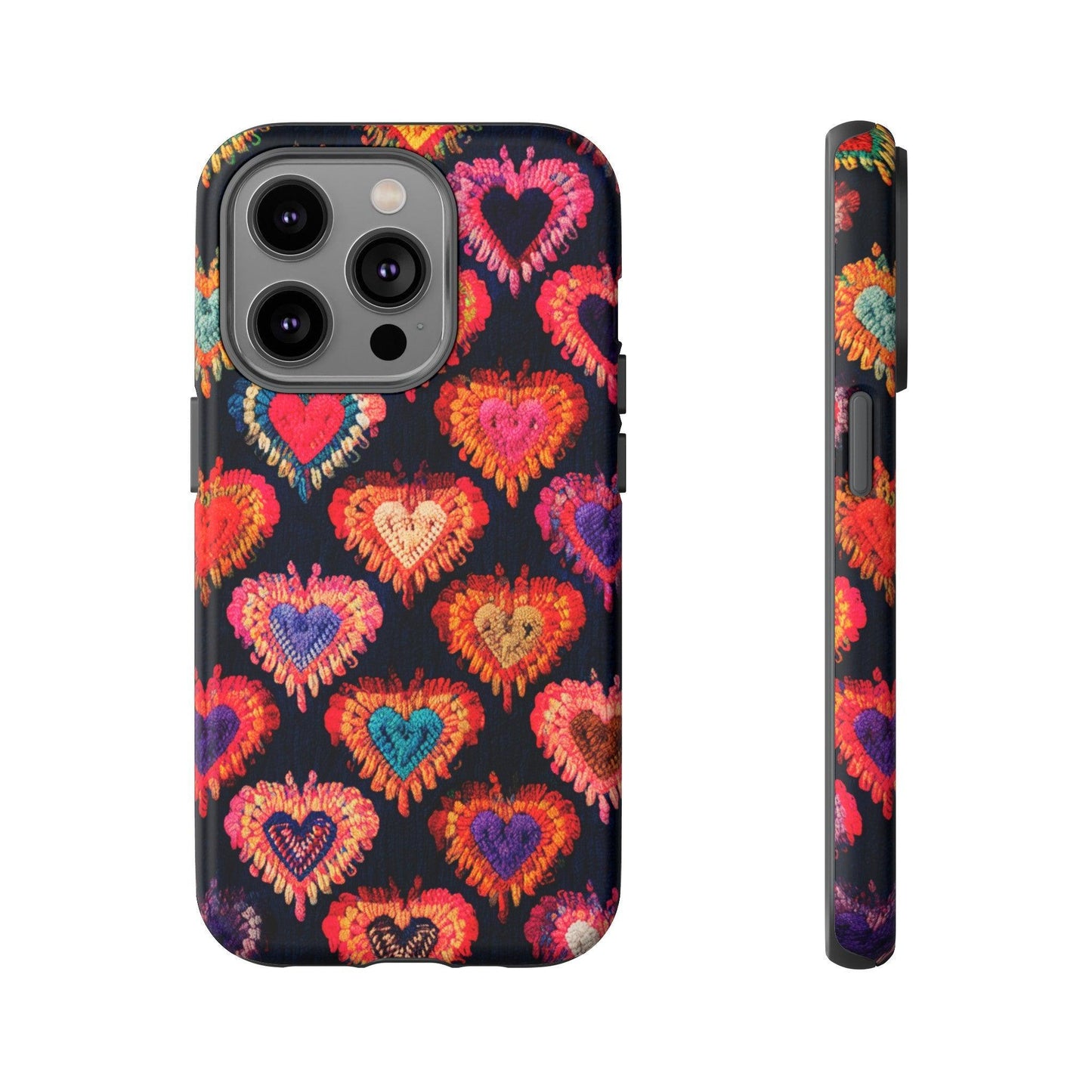 Tough Phone Case :" Eclectic Elegance Phone Case Collection" ( Hearts patterns)