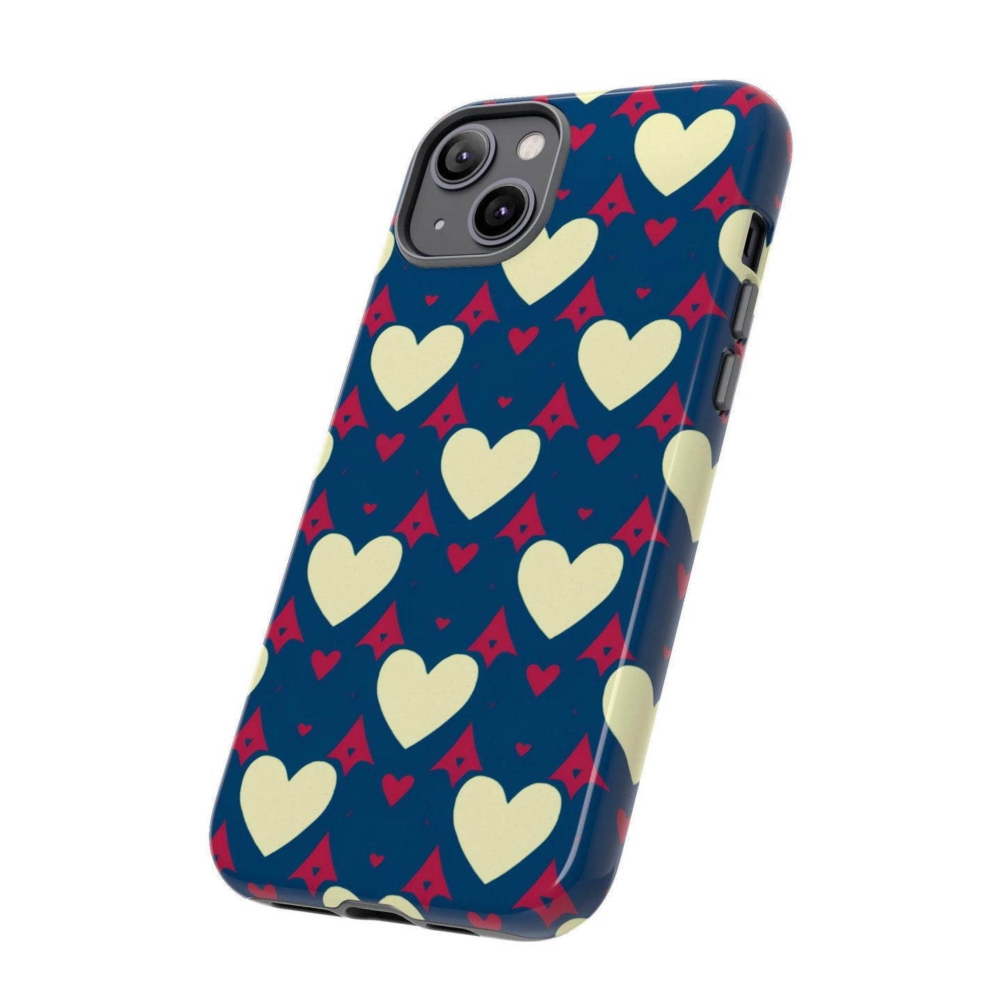 Tough Phone Case :" Eclectic Elegance Phone Case Collection" ( Hearts patterns)