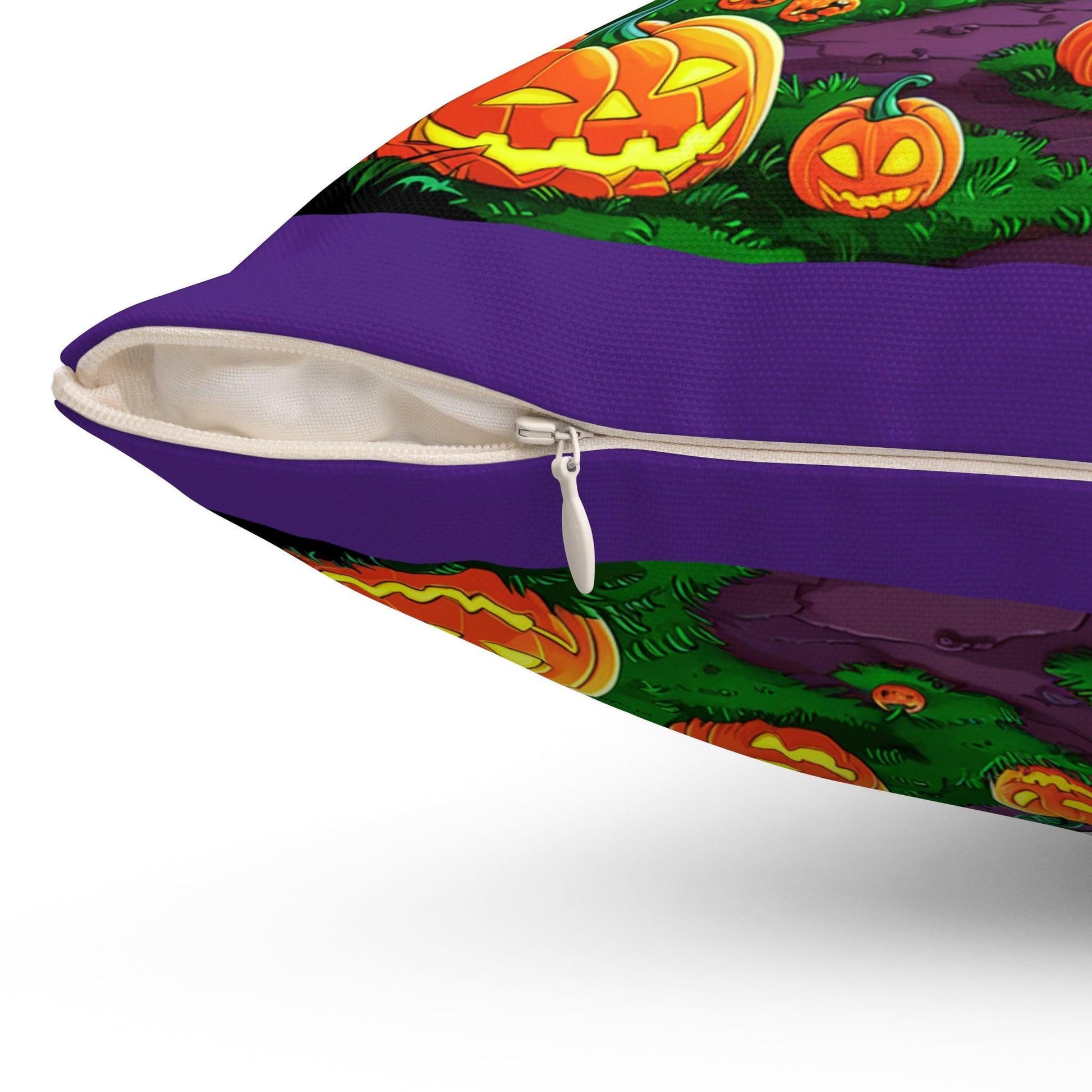 Halloween Town Purple Spun Polyester Pillow - Cosmic Creations by Karen