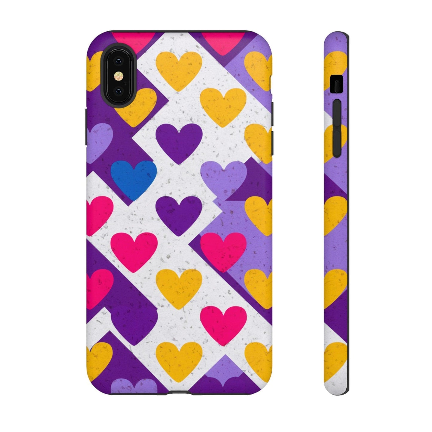 Tough Phone Case :" Eclectic Elegance Phone Case Collection" ( Hearts patterns)