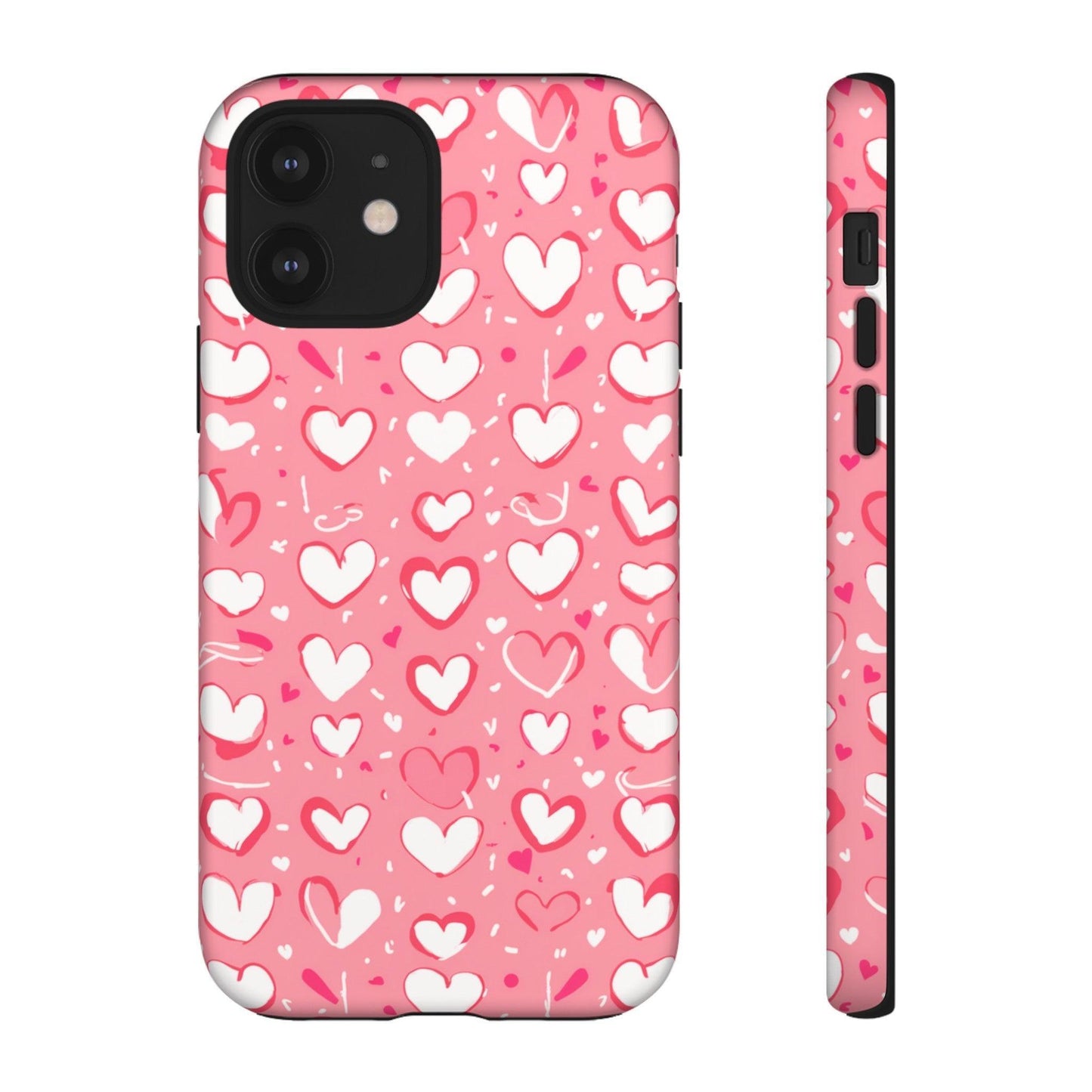 Tough Phone Case :" Eclectic Elegance Phone Case Collection" ( Hearts patterns)