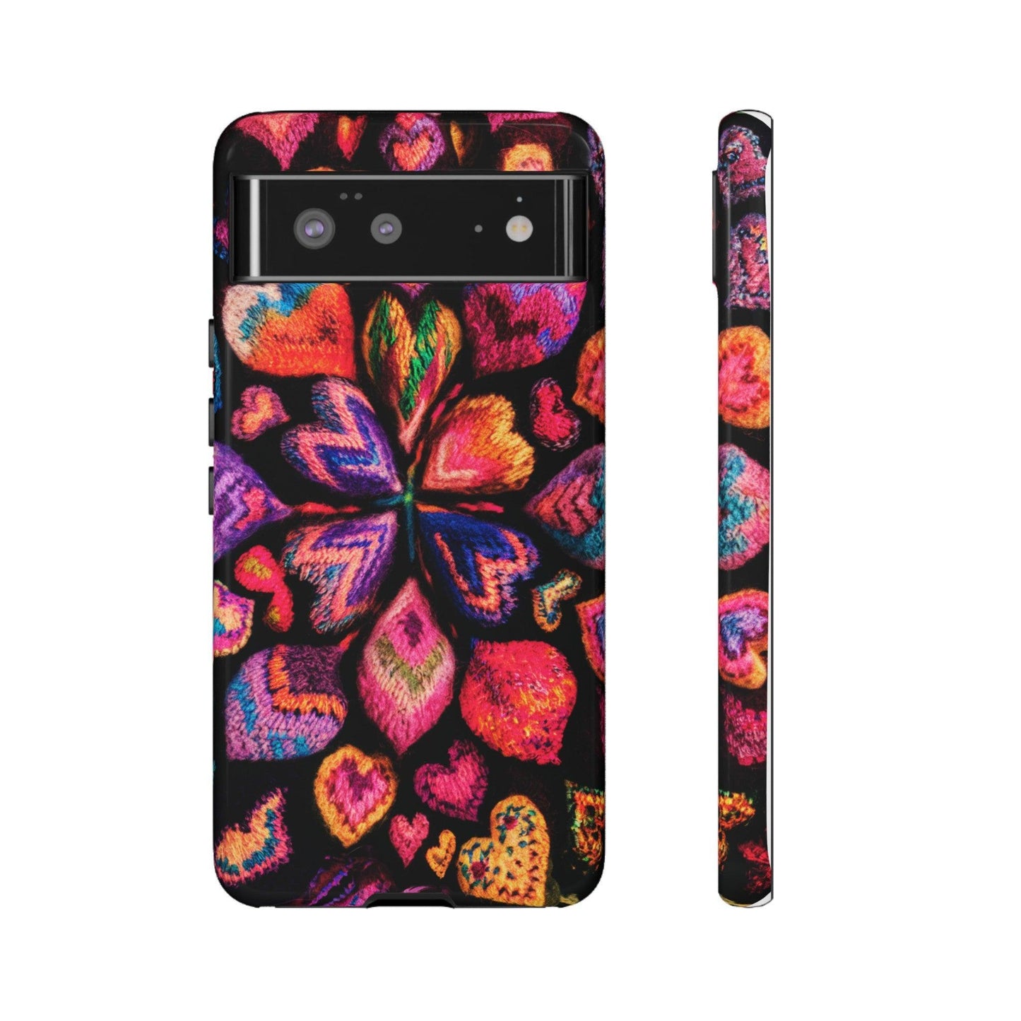 Tough Phone Case :" Eclectic Elegance Phone Case Collection" ( Hearts patterns)