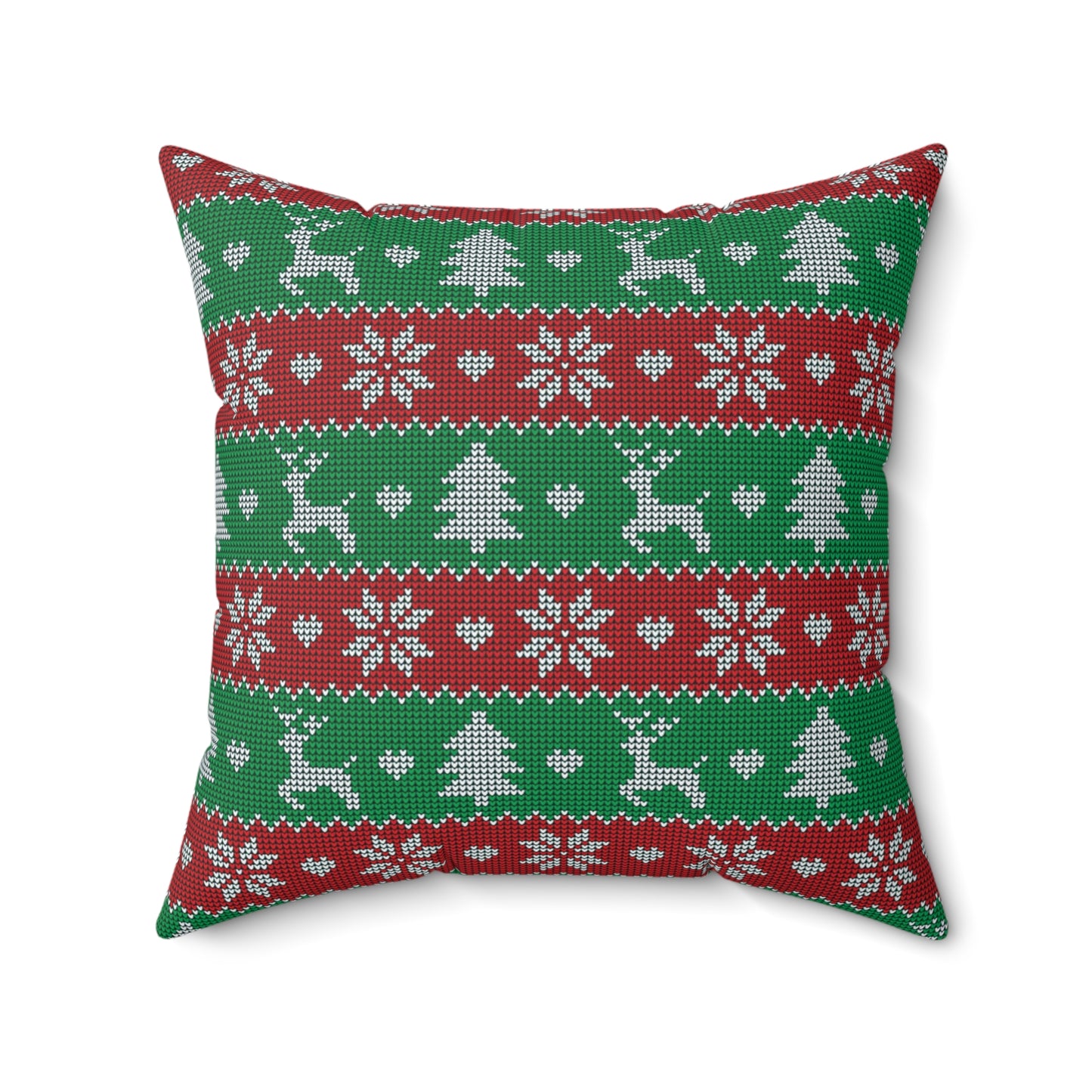 Christmas Knitted Style  Design Square Pillow