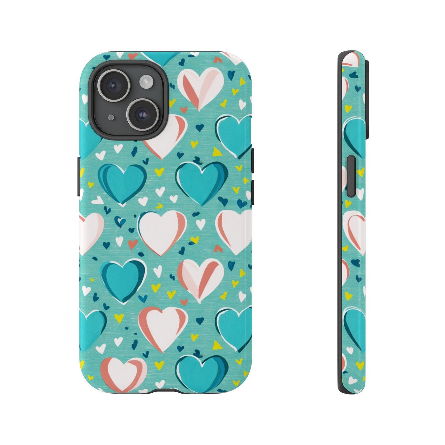 Tough Phone Case :" Eclectic Elegance Phone Case Collection" ( Hearts patterns)