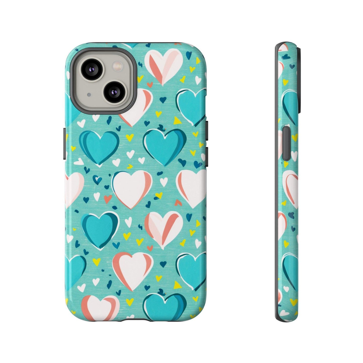 Tough Phone Case :" Eclectic Elegance Phone Case Collection" ( Hearts patterns)