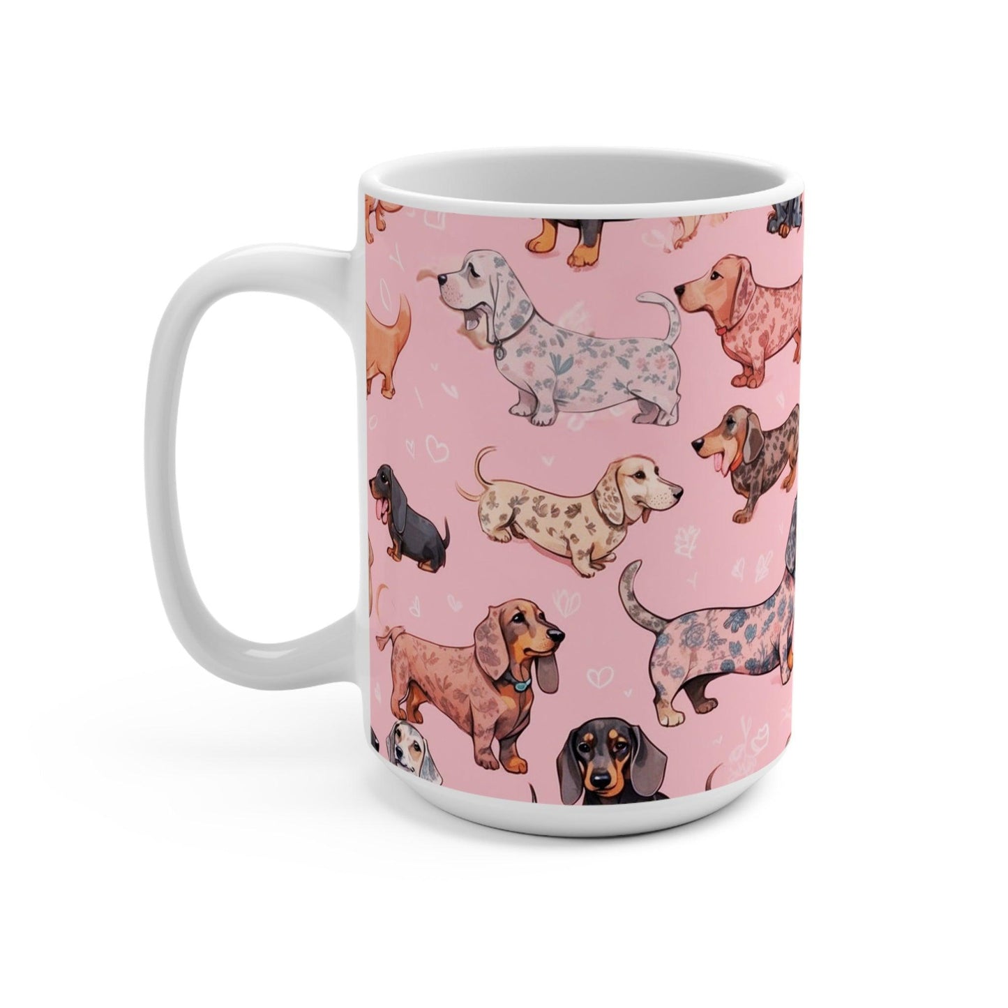 Dog Lovers Delight Mug ( 15 oz ) | Perfect for your morning coffee or evening tea | Great gift for dog lovers - Cosmic Creations by Karen