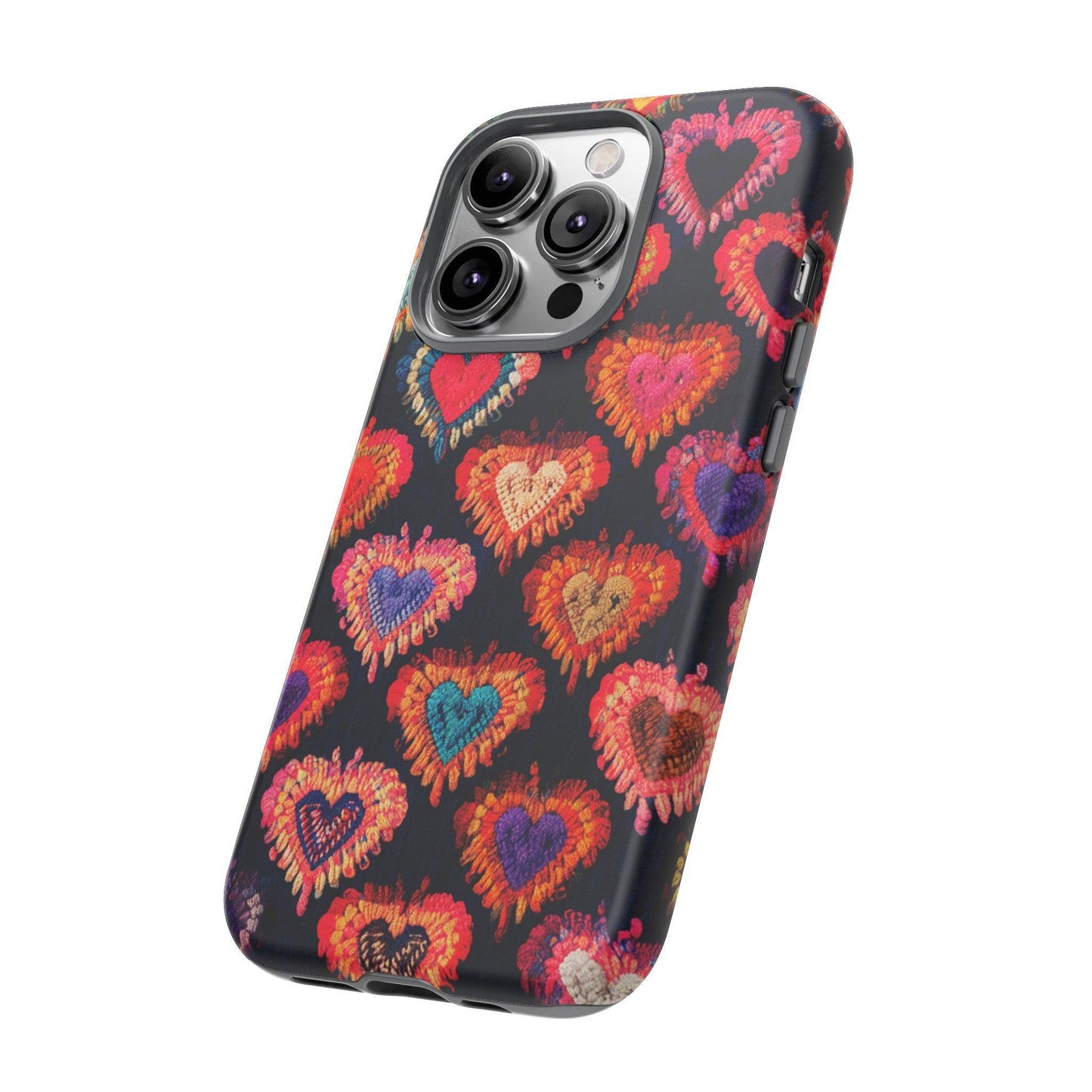 Tough Phone Case :" Eclectic Elegance Phone Case Collection" ( Hearts patterns)