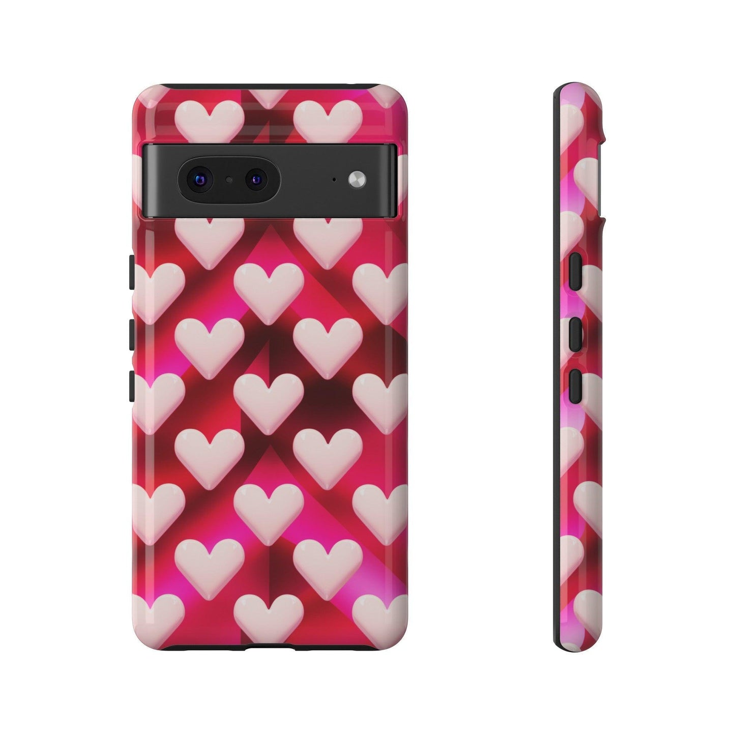 Tough Cellphone Case :" Eclectic Elegance Phone Case Collection" ( Hearts patterns)