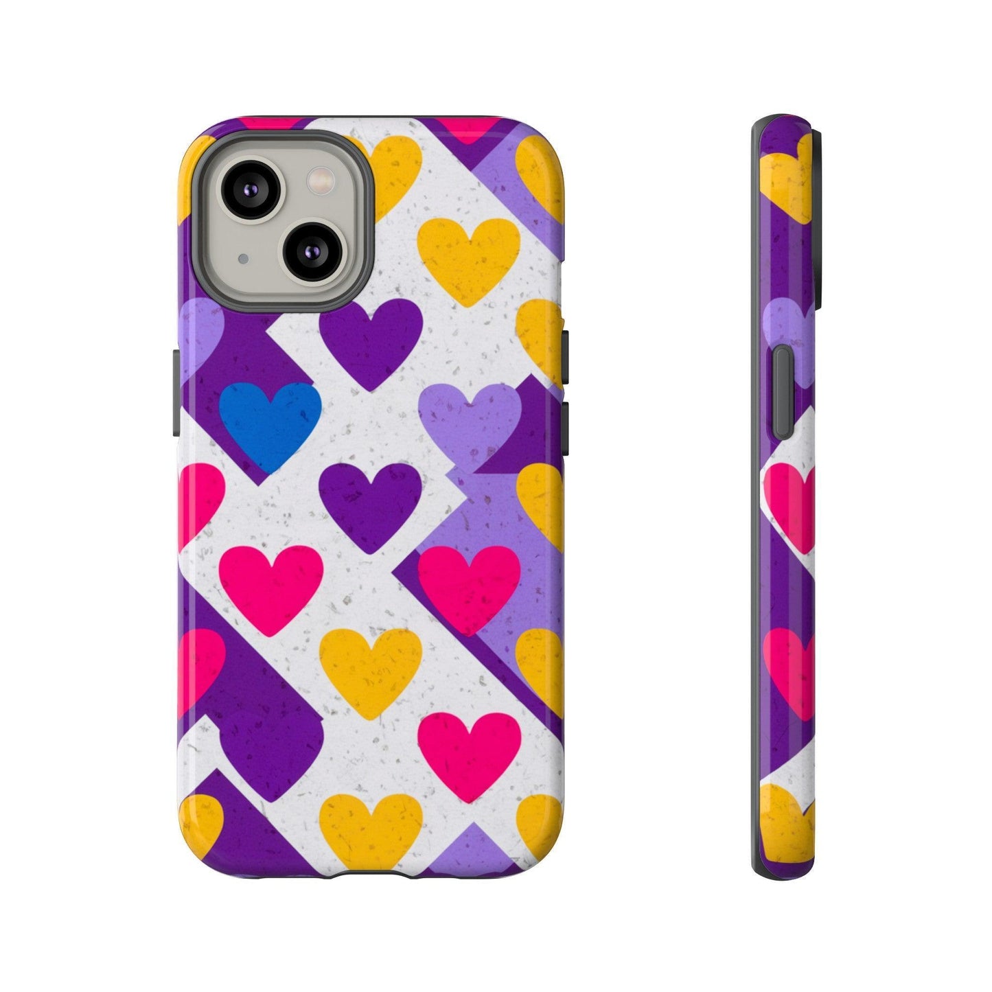 Tough Phone Case :" Eclectic Elegance Phone Case Collection" ( Hearts patterns)