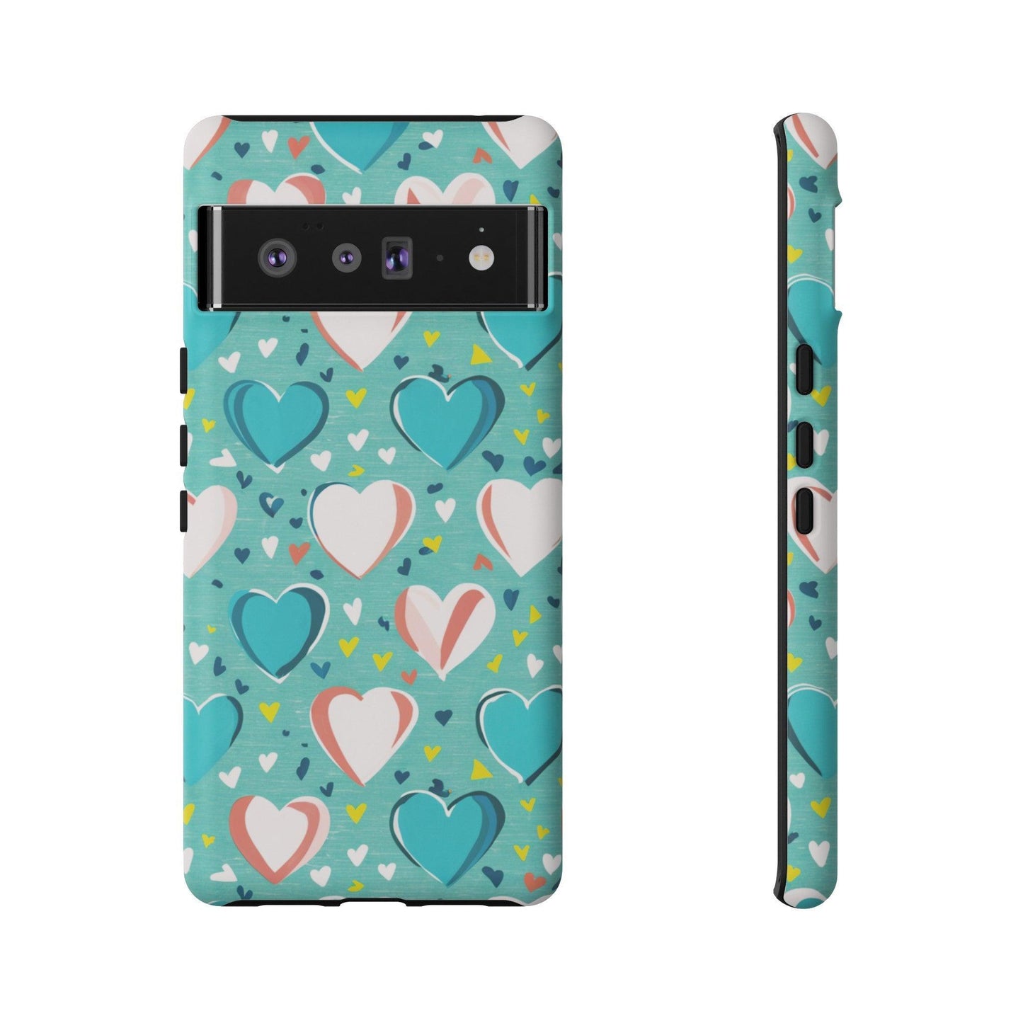 Tough Phone Case :" Eclectic Elegance Phone Case Collection" ( Hearts patterns)